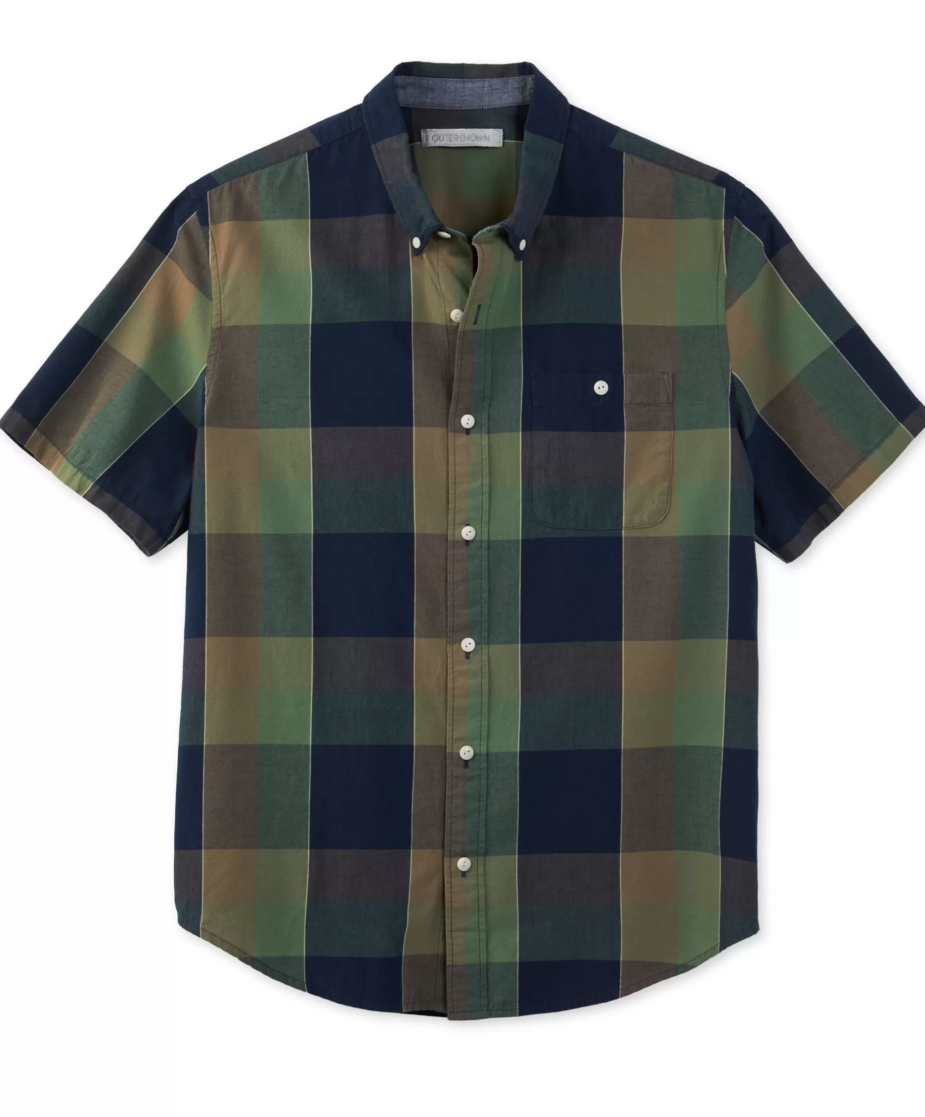 Outerknown Atlantic S/S Madras Shirt Bright Navy Balsam Check Sale