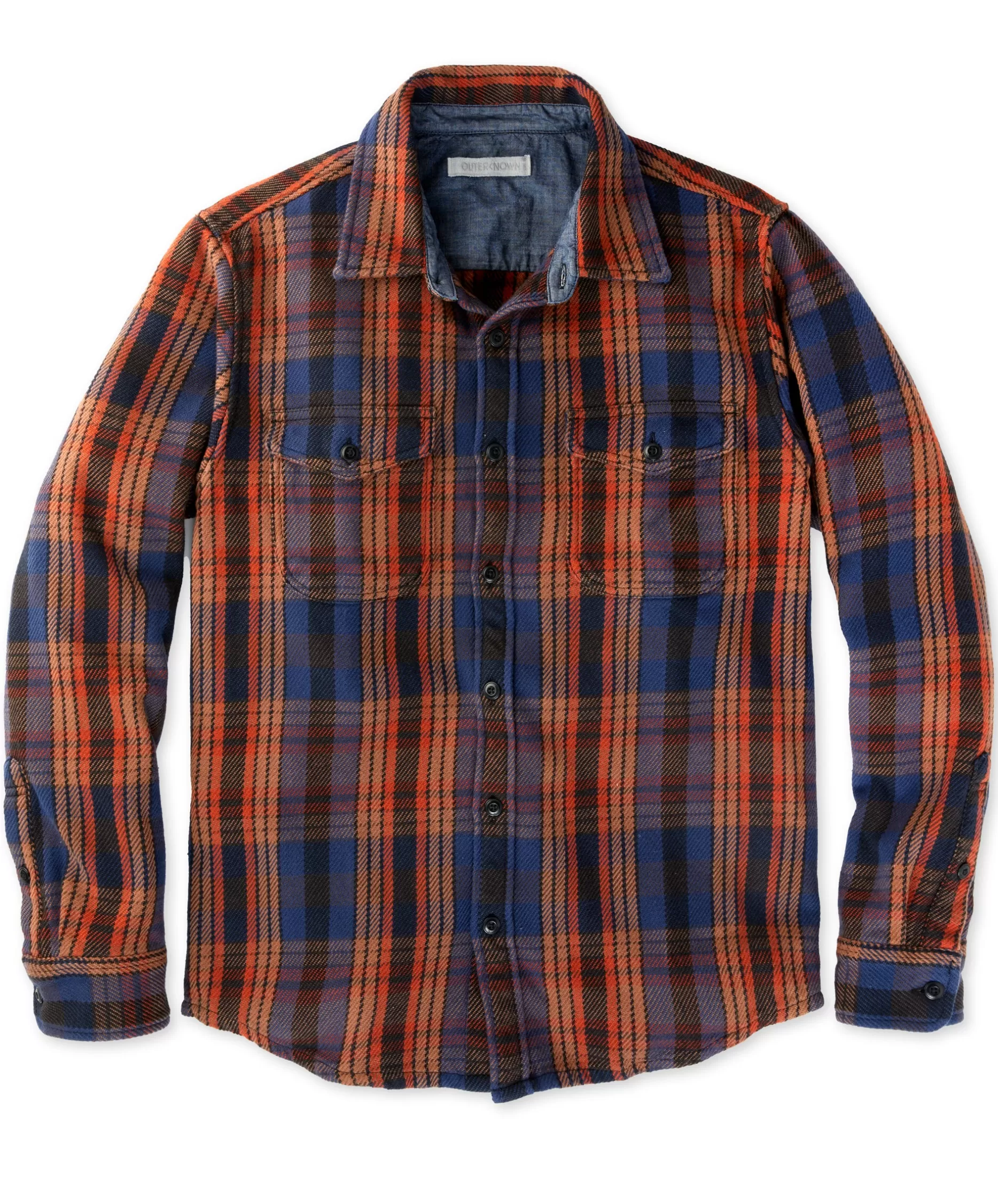 Outerknown Blanket Shirt Ocean Haze Plaid Discount