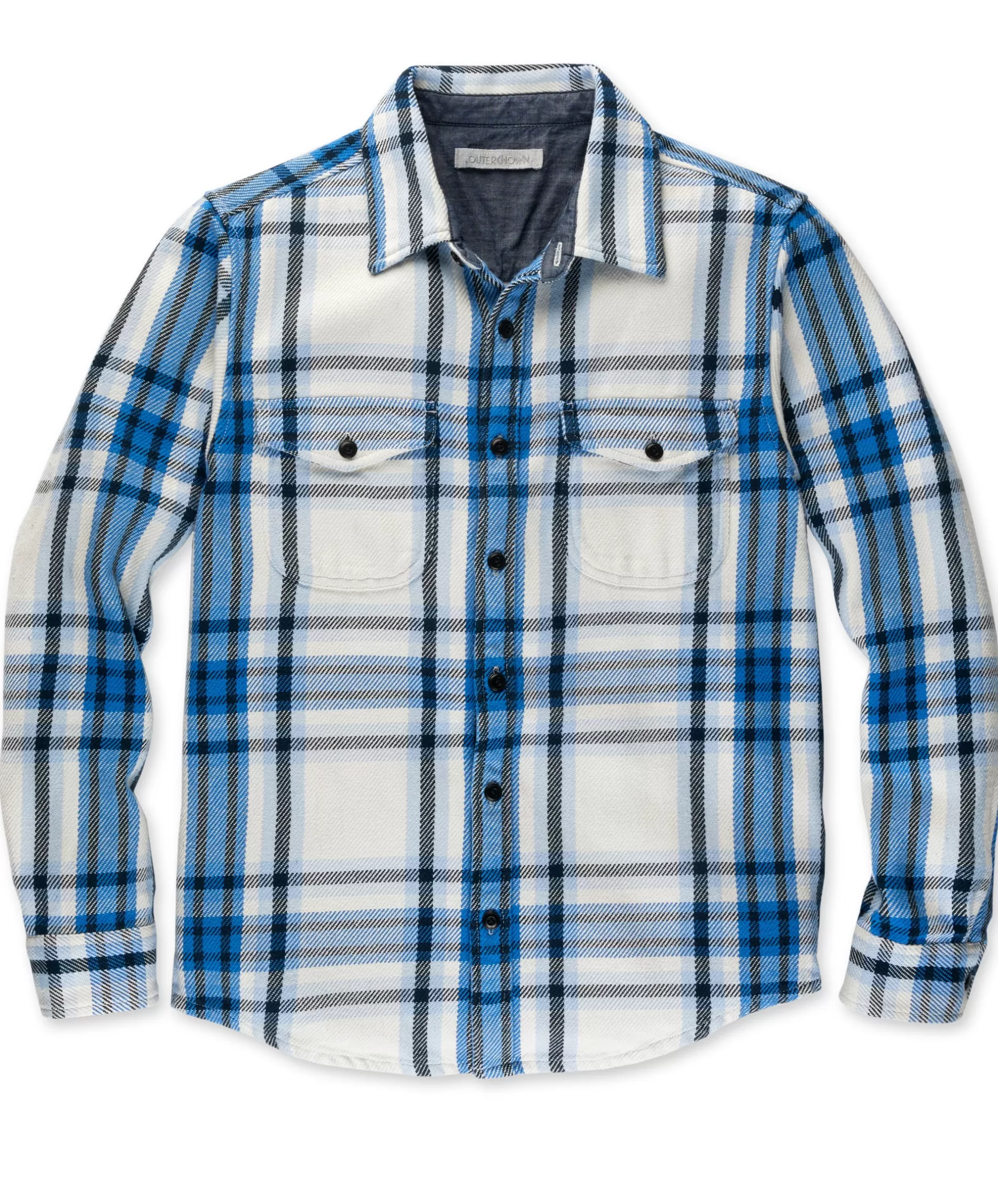 Outerknown Blanket Shirt Cloud Small Carrick Plaid Best Sale