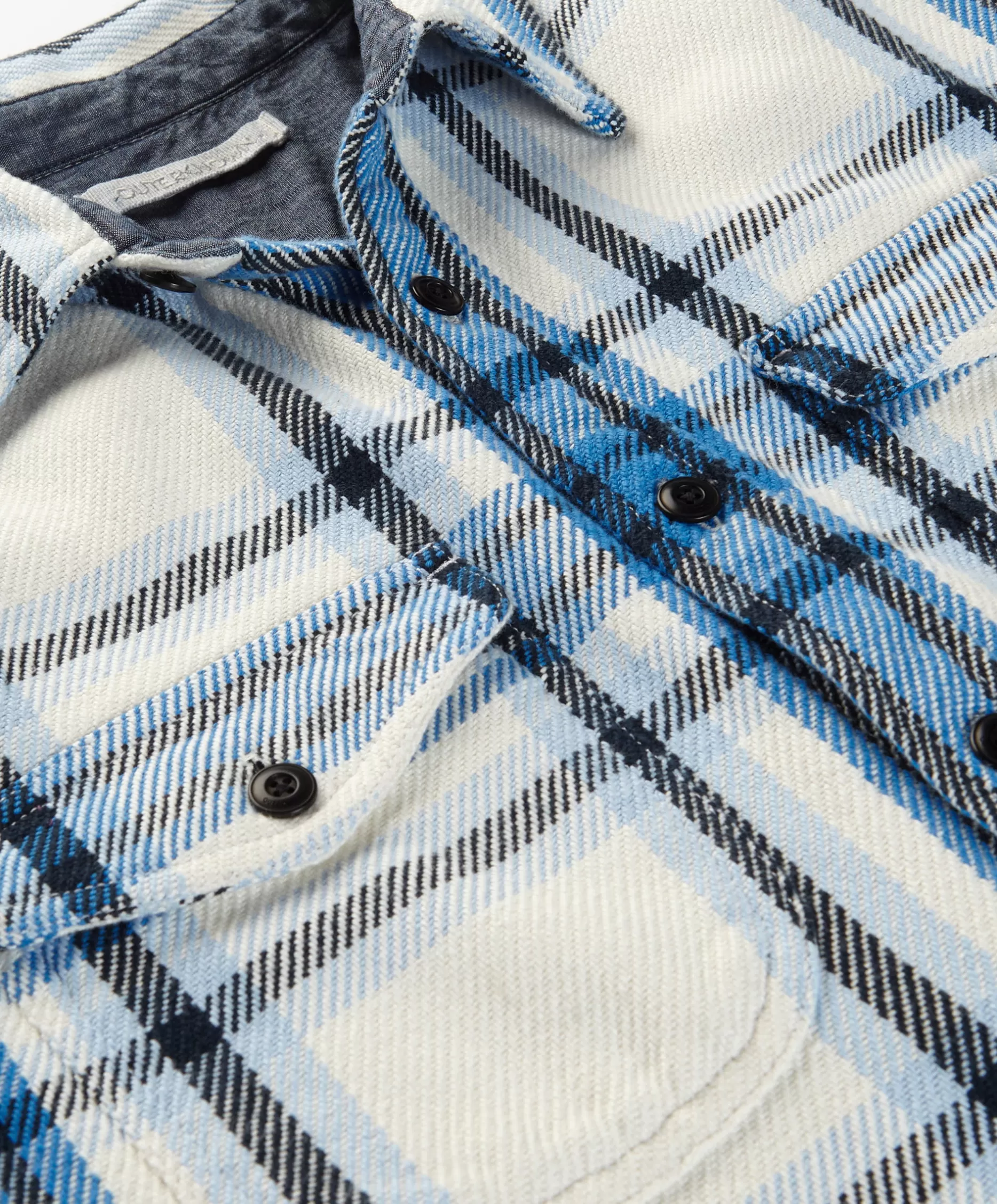 Outerknown Blanket Shirt Cloud Small Carrick Plaid Best Sale