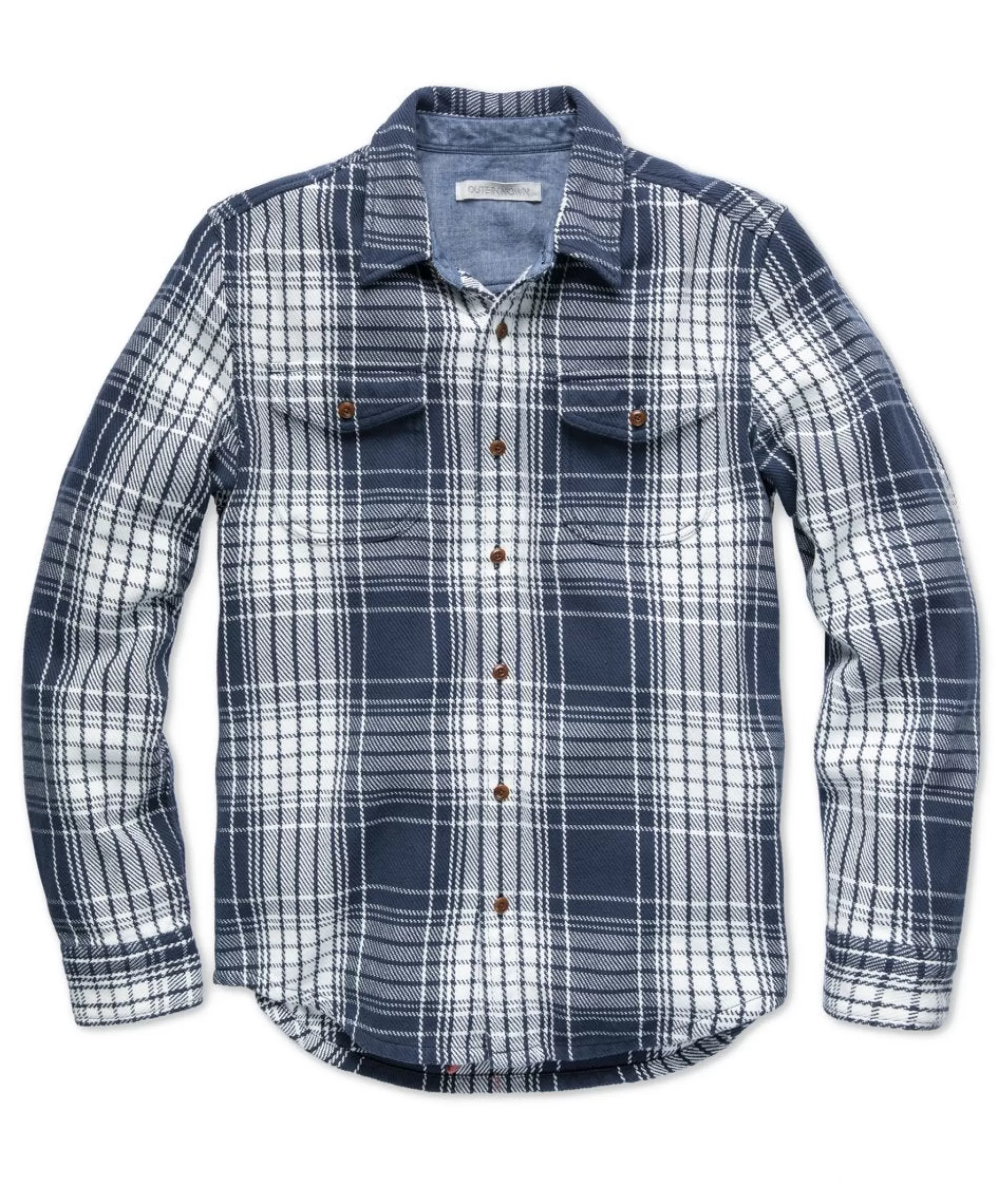 Outerknown Blanket Shirt Atlantic Blue Bigbury Plaid Outlet