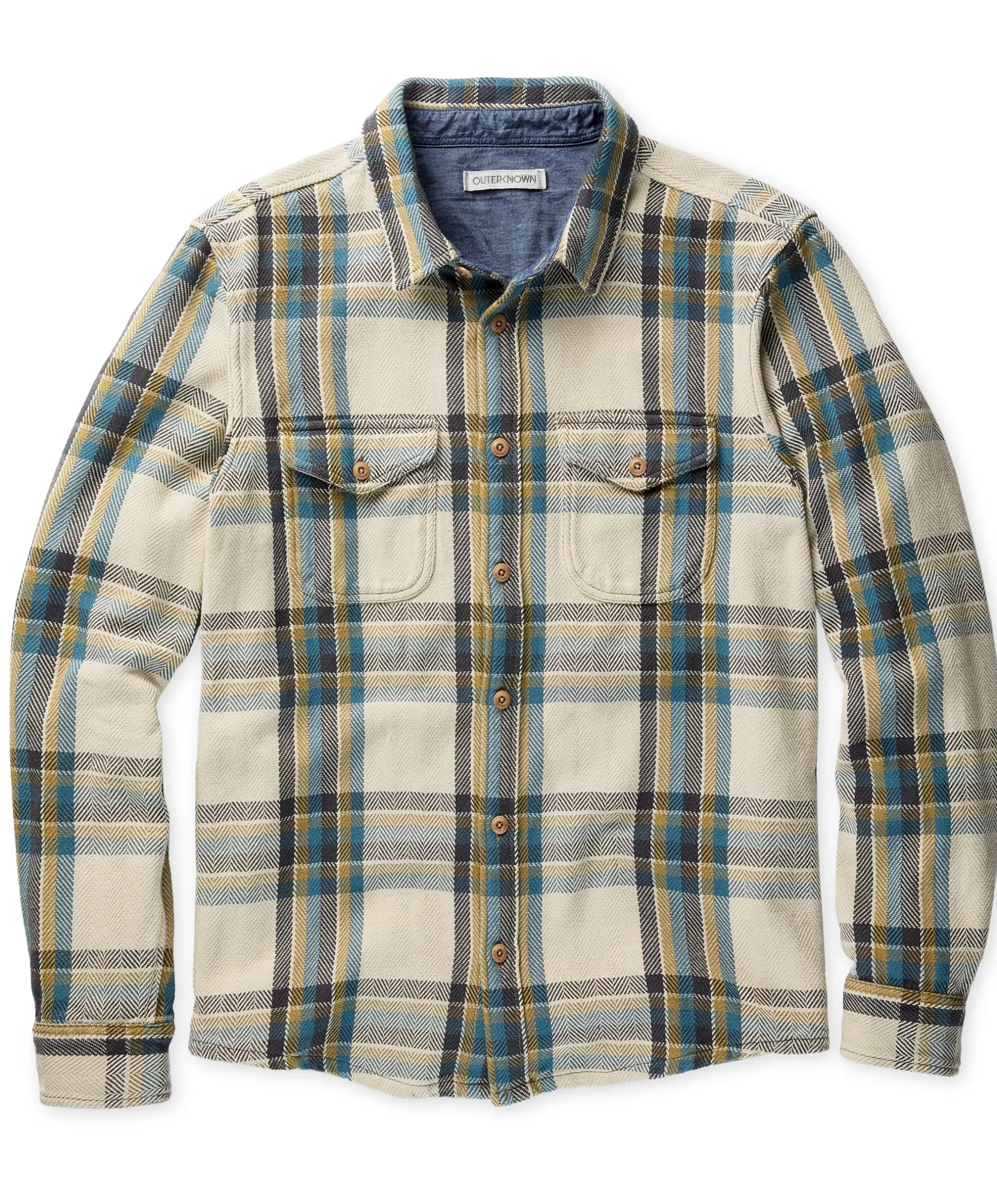 Outerknown Blanket Shirt Sandrift Nolan Plaid Shop