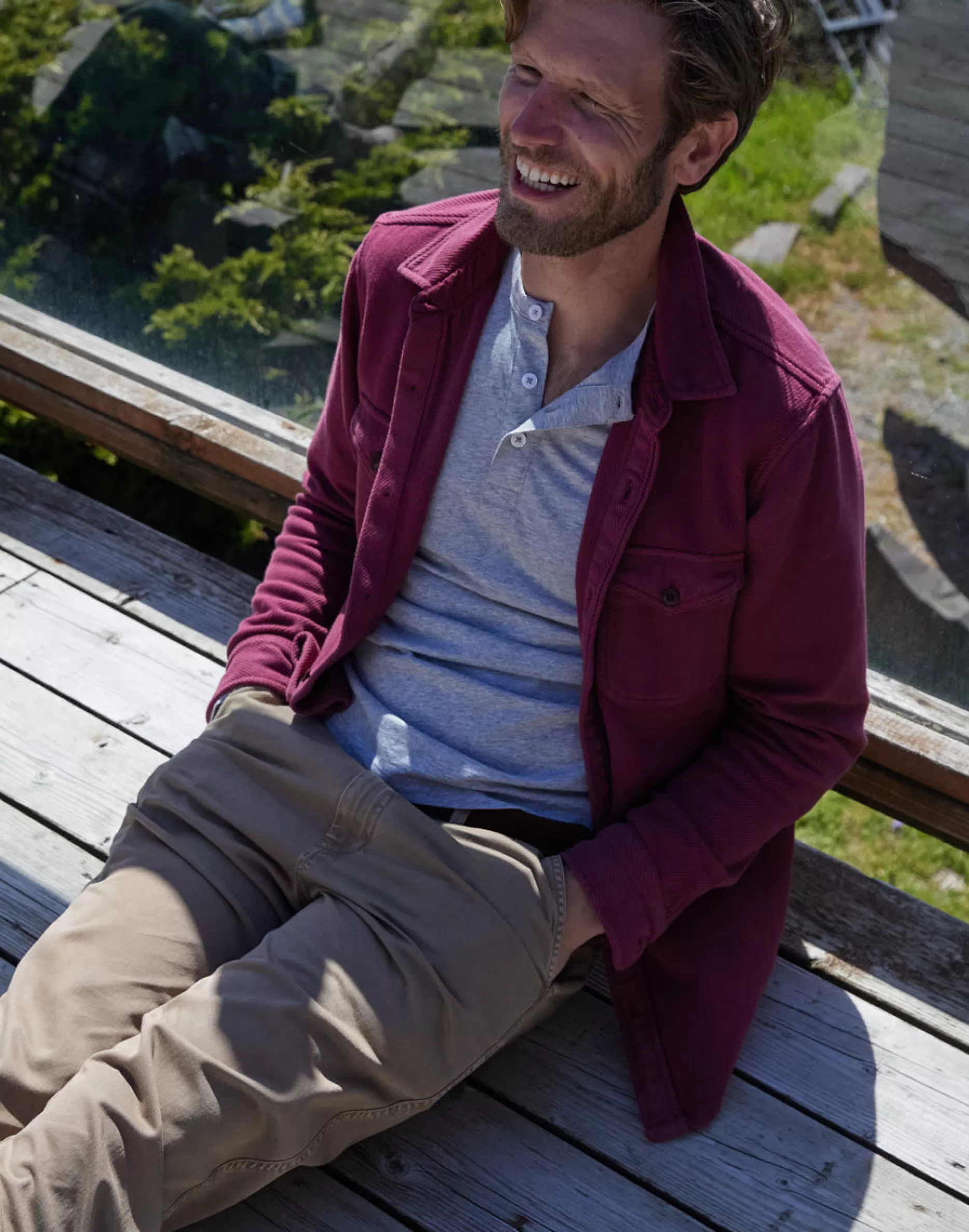 Outerknown Chroma Blanket Shirt Plum Sale