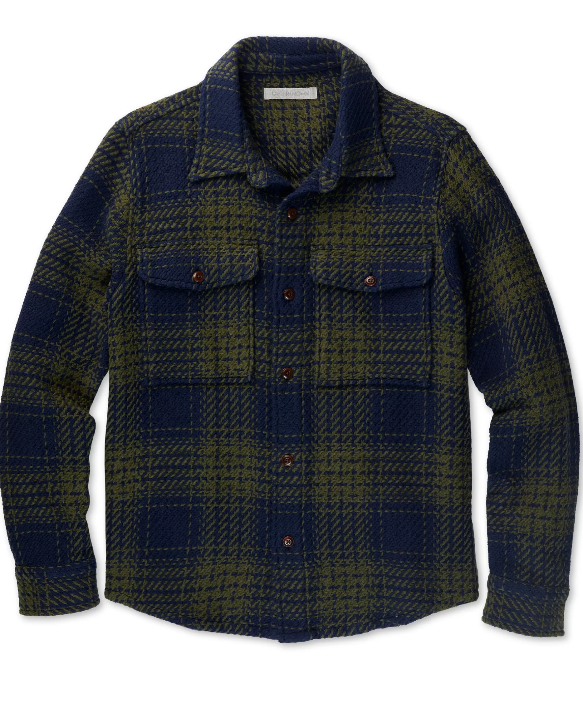 Outerknown Cloud Weave Shirt Marine Bigbury Island Clearance