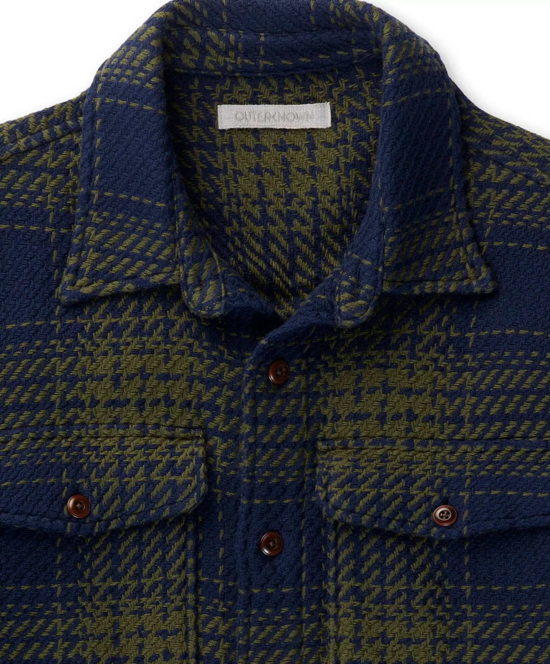 Outerknown Cloud Weave Shirt Marine Bigbury Island Clearance