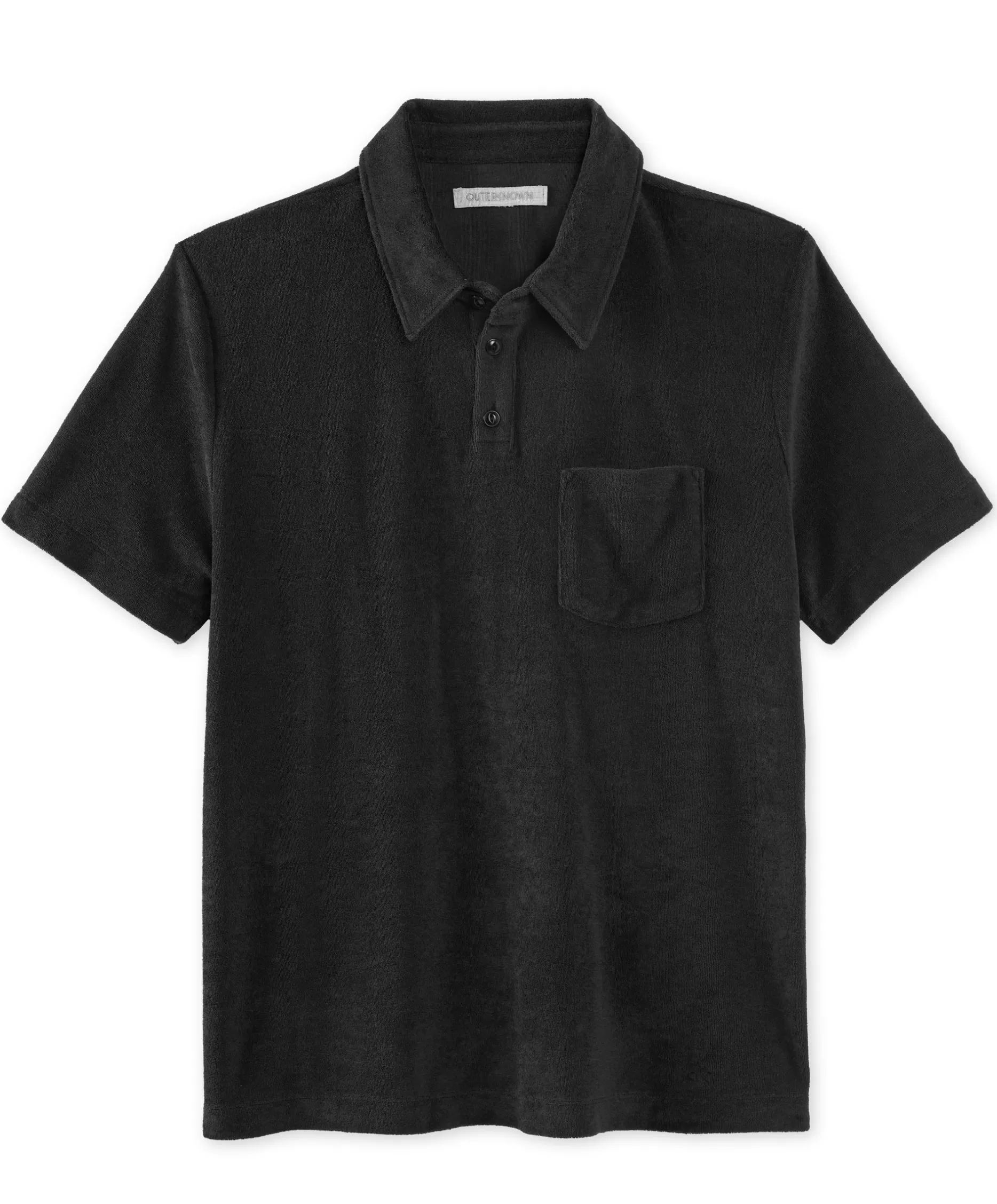 Outerknown Hightide Terry Polo Jet Black Discount