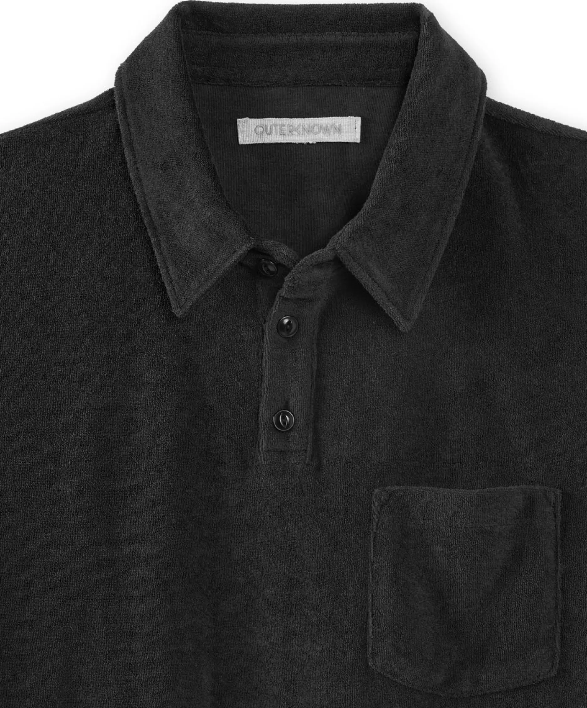 Outerknown Hightide Terry Polo Jet Black Discount