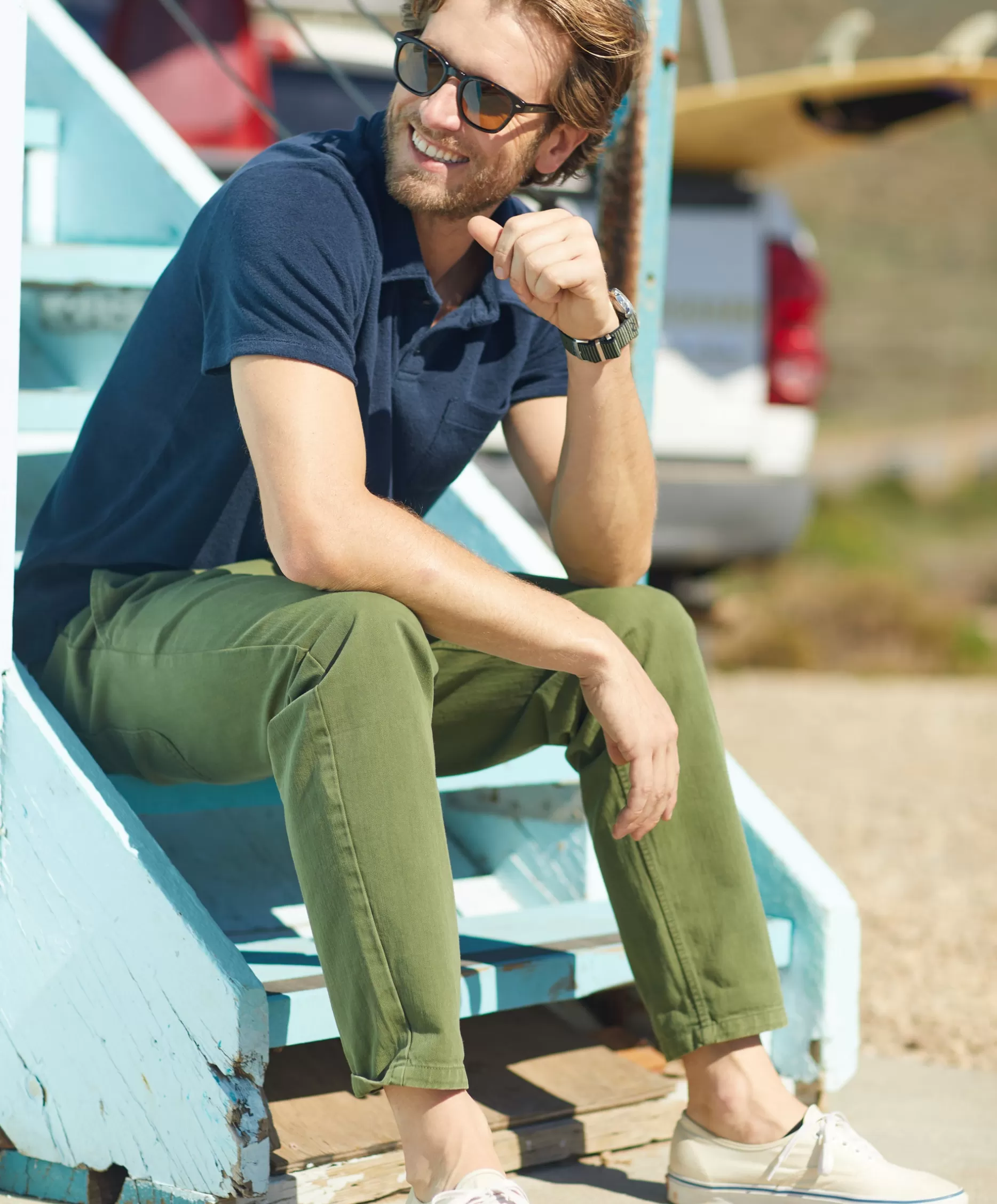 Outerknown Hightide Terry Polo Night Flash Sale