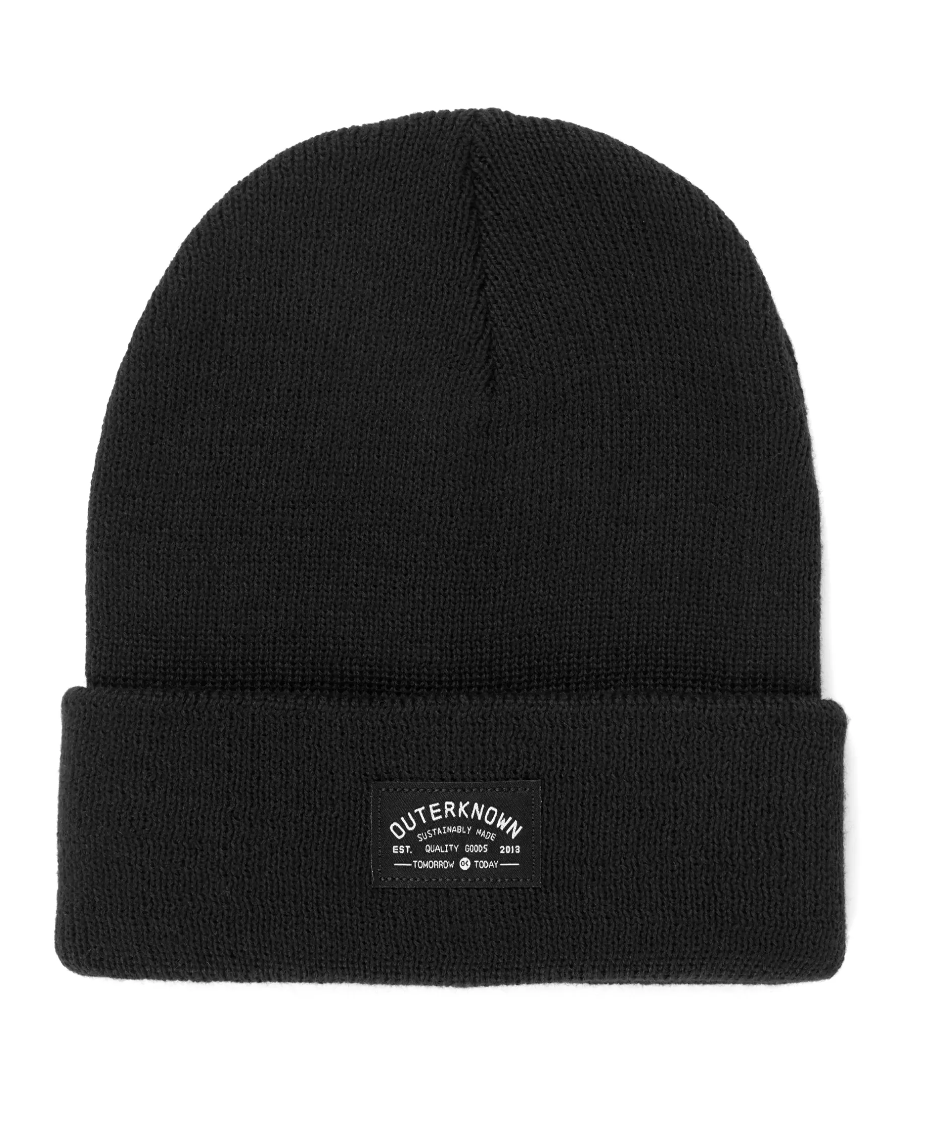 Outerknown Industrial Tall Beanie Pitch Black Fashion