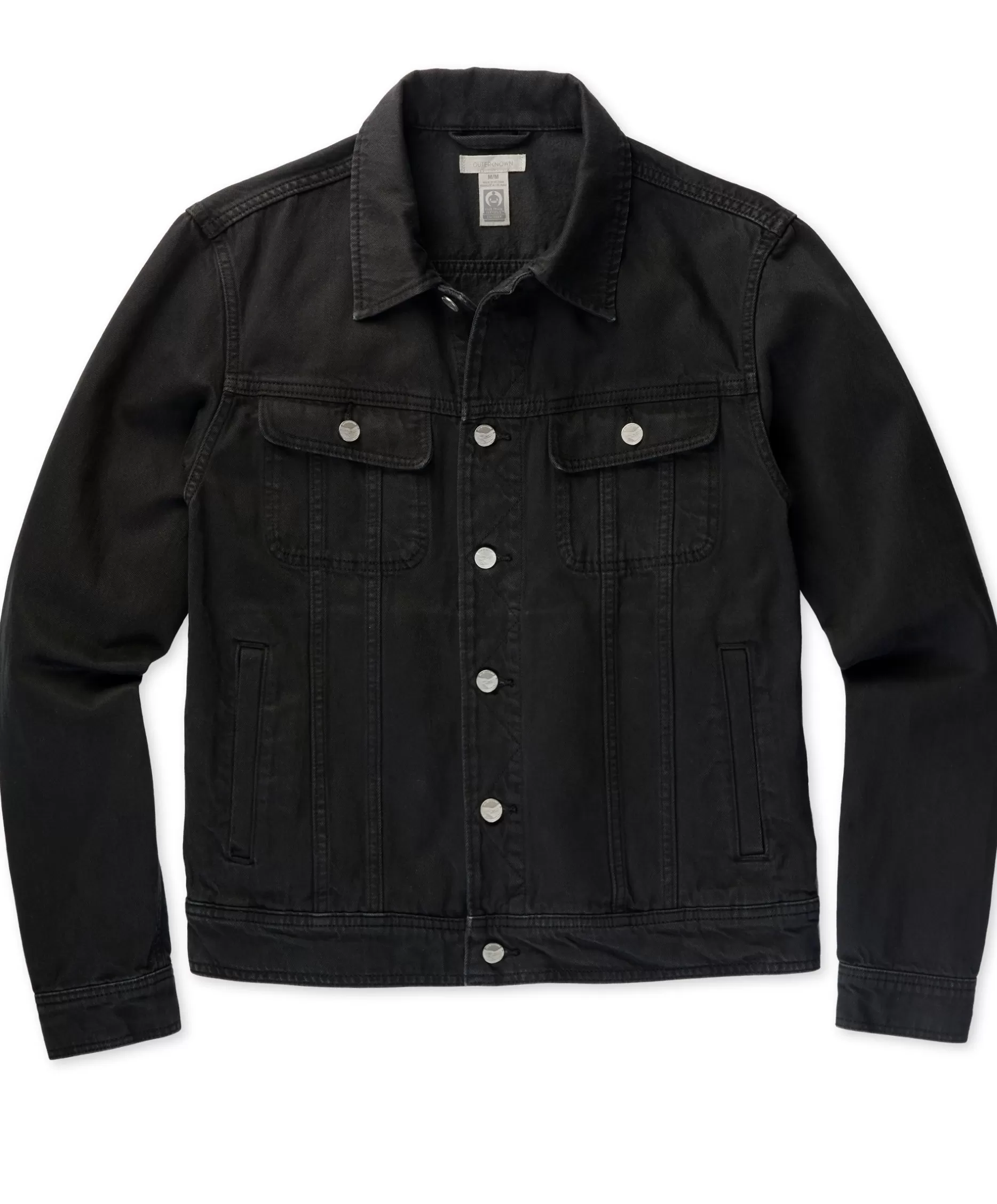 Outerknown Jude Denim Trucker Faded Black Clearance