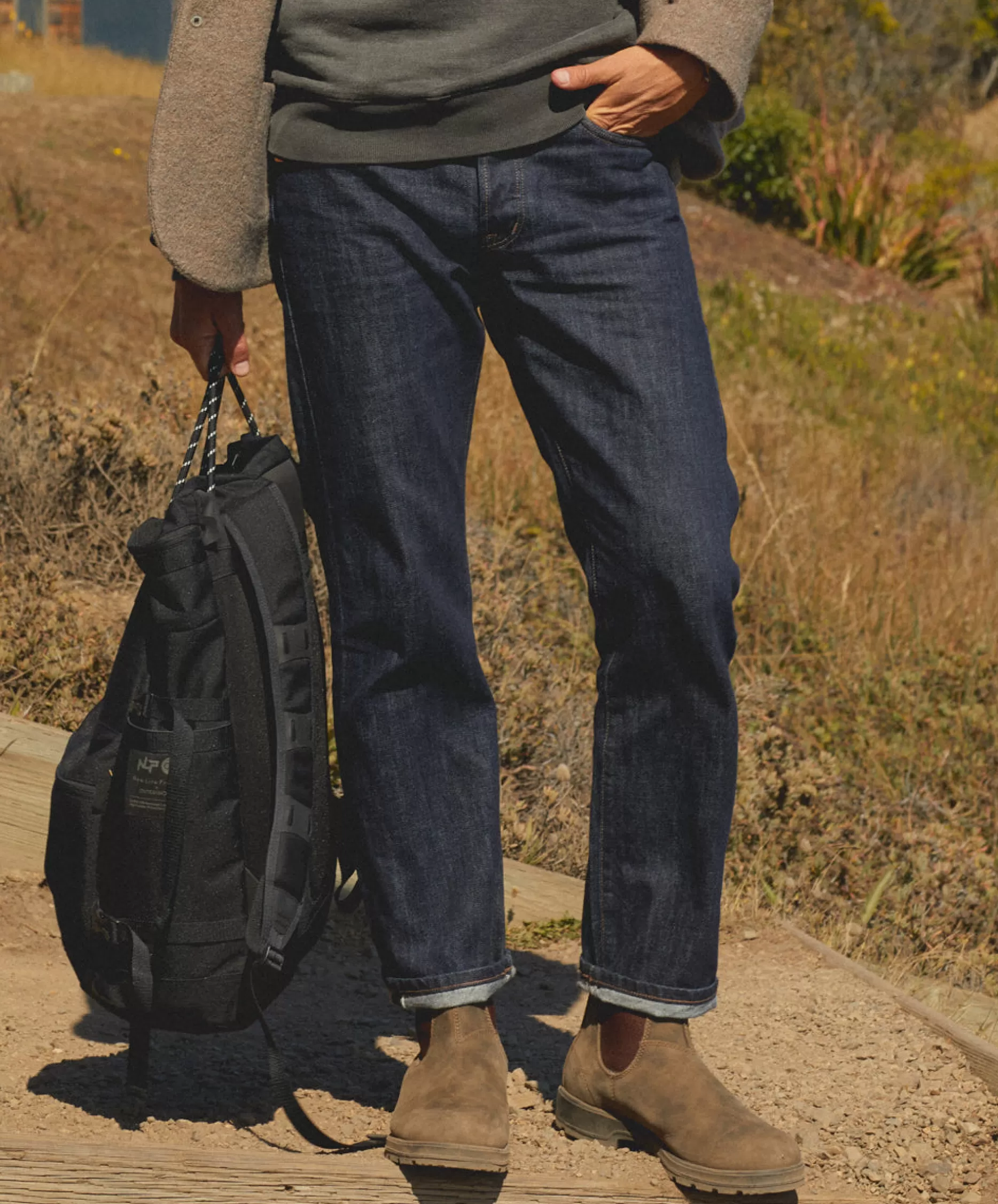 Outerknown Local Straight Fit: Selvedge Indigo Selvedge Hot