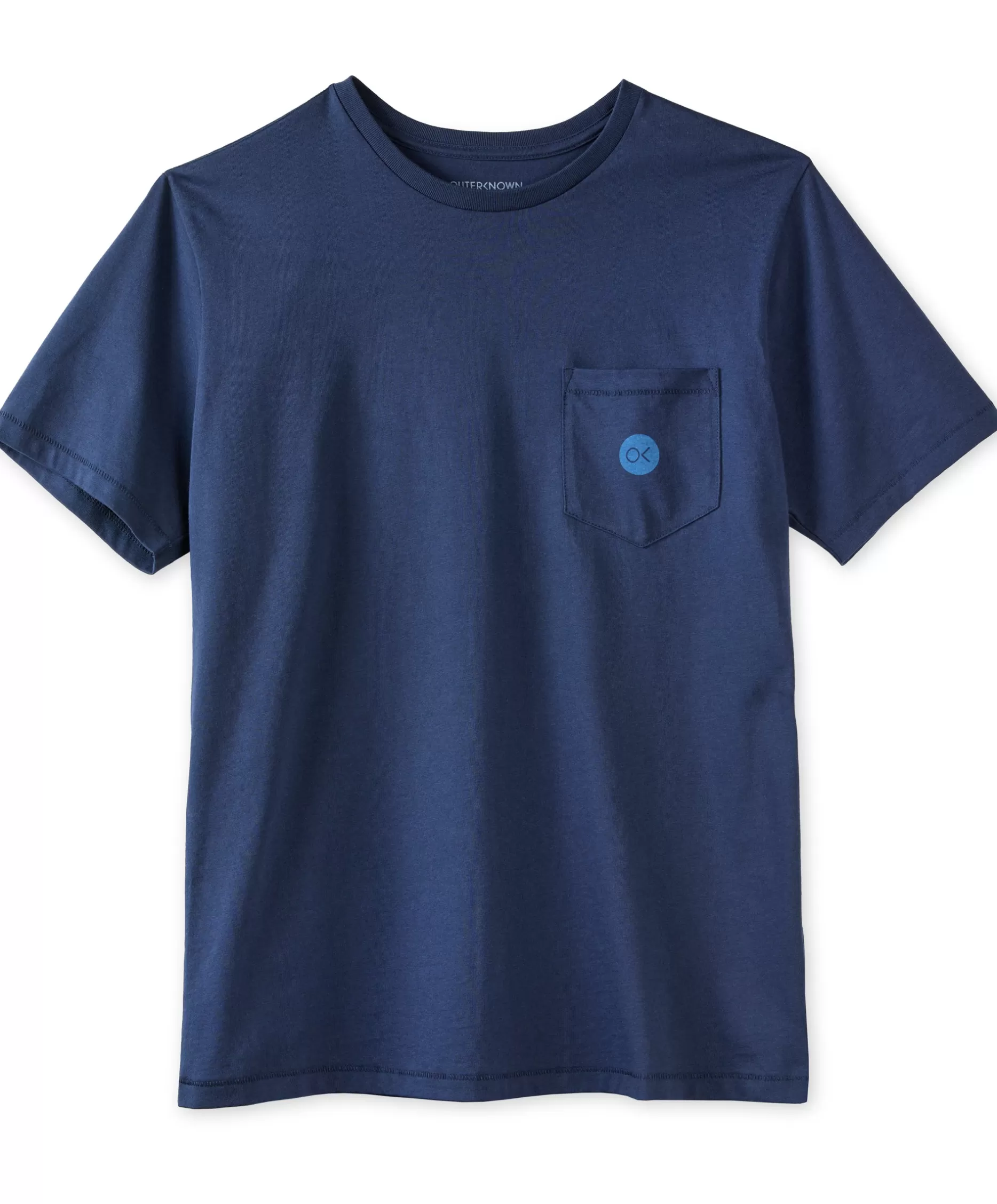 Outerknown Ok Dot Pocket Tee Dark Navy New