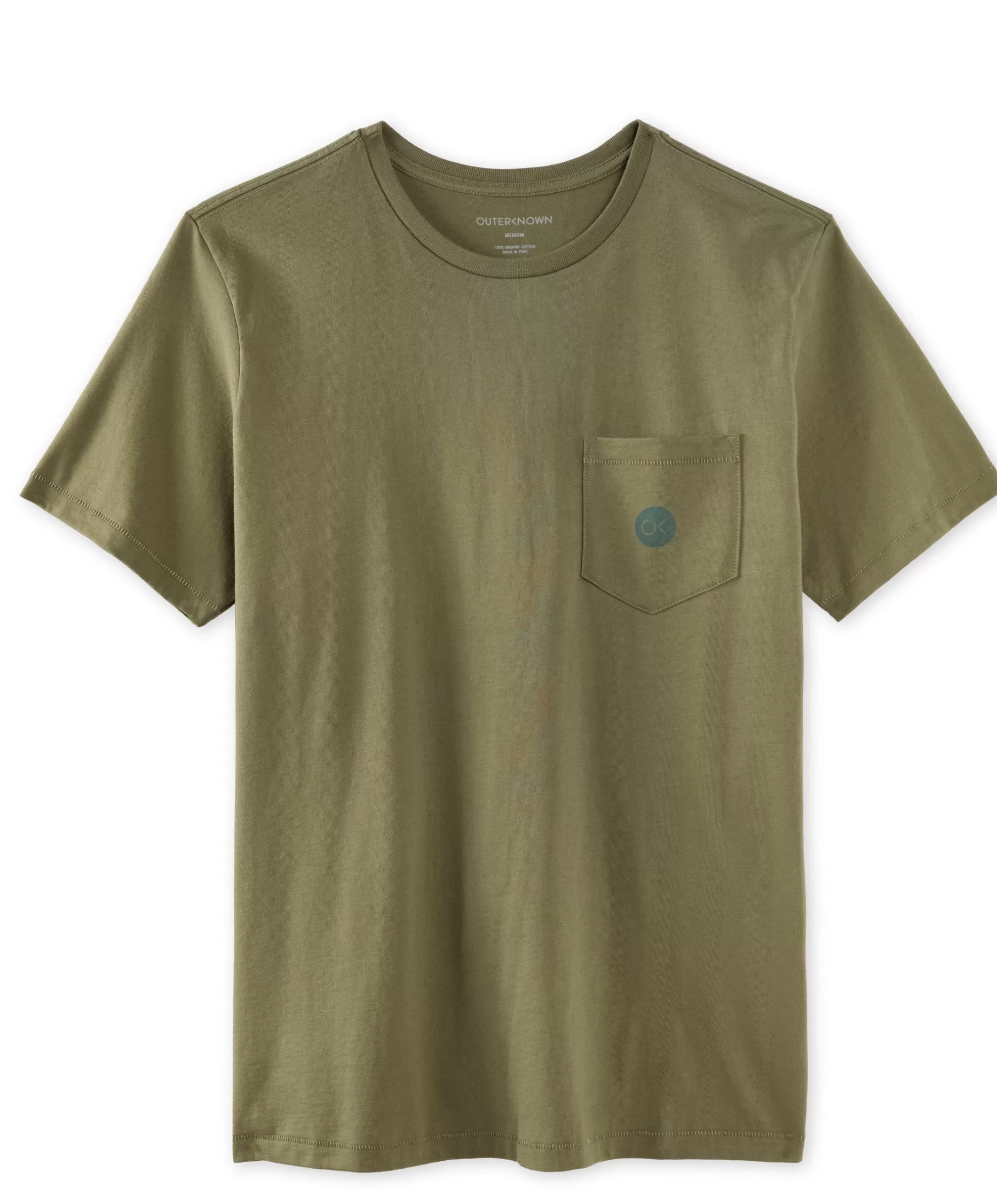 Outerknown Ok Dot Pocket Tee Olive Sale