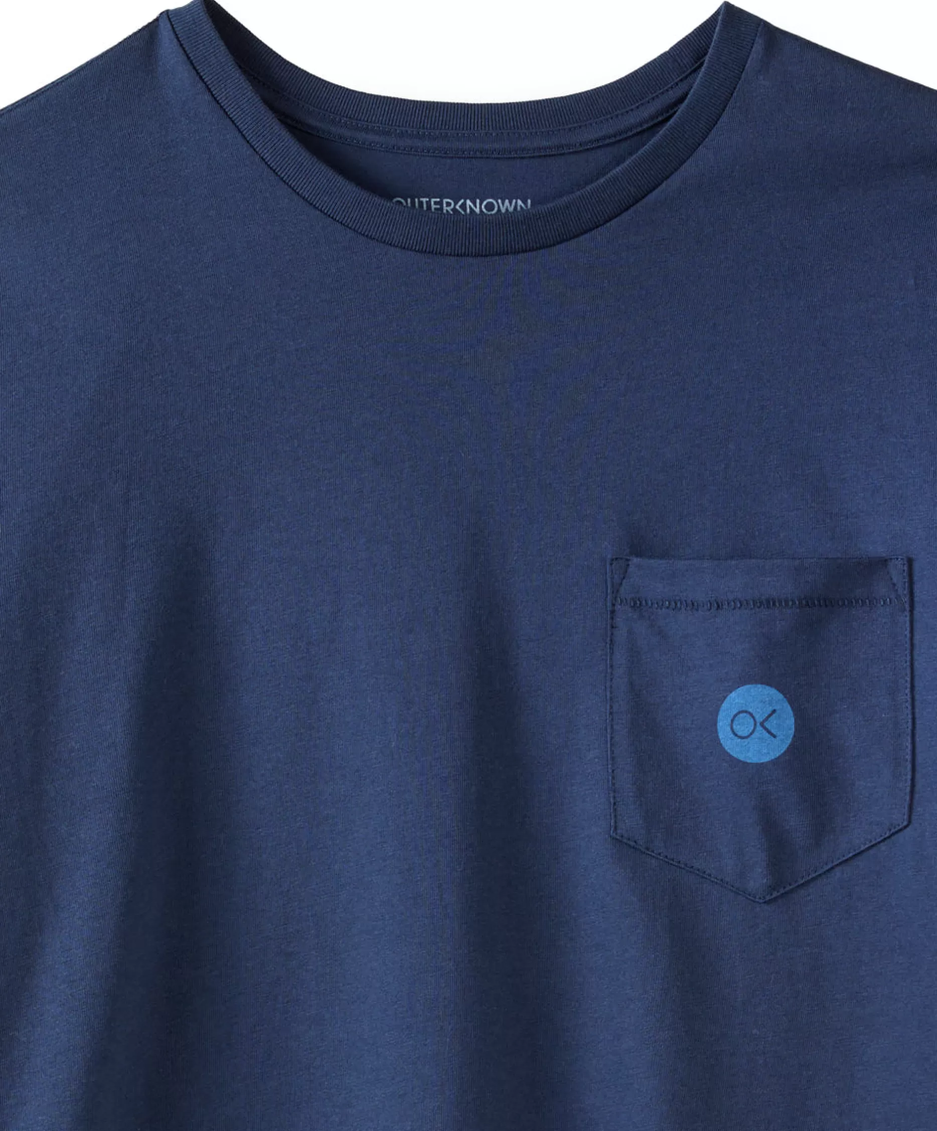 Outerknown Ok Dot Pocket Tee Dark Navy New