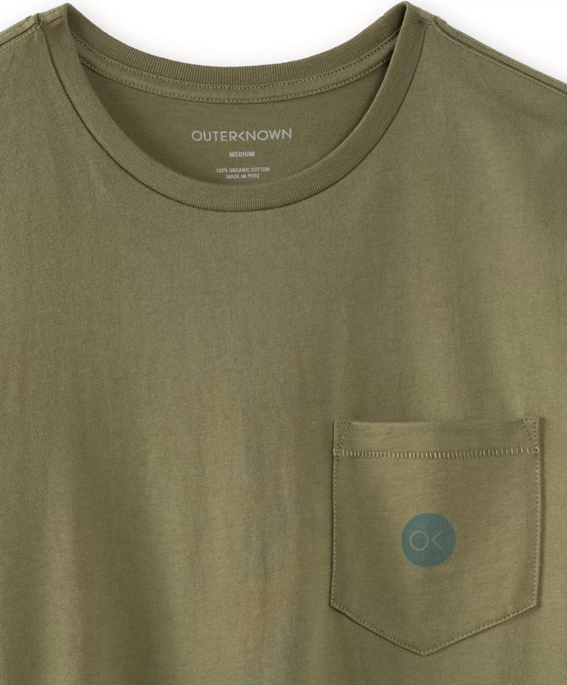 Outerknown Ok Dot Pocket Tee Olive Sale