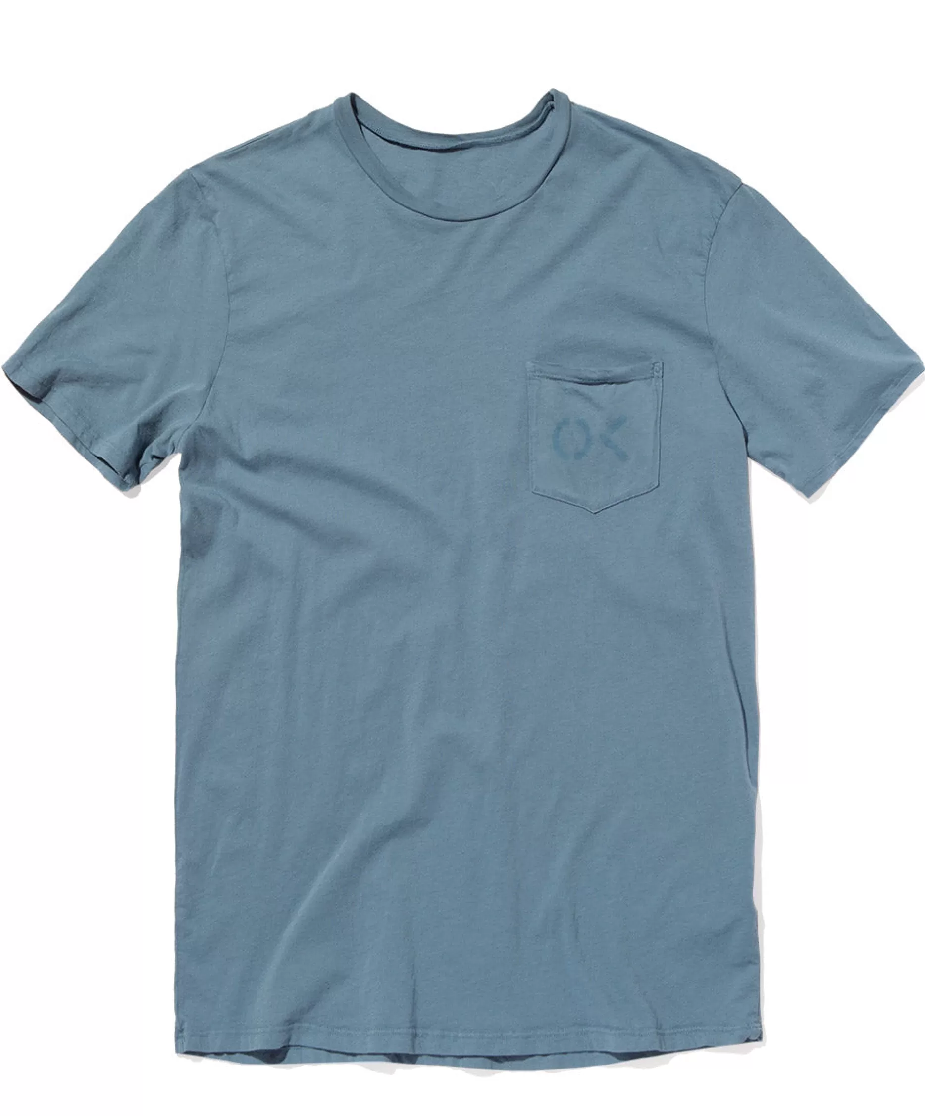 Outerknown Ok Pocket Stencil Tee Dusty Blue Store