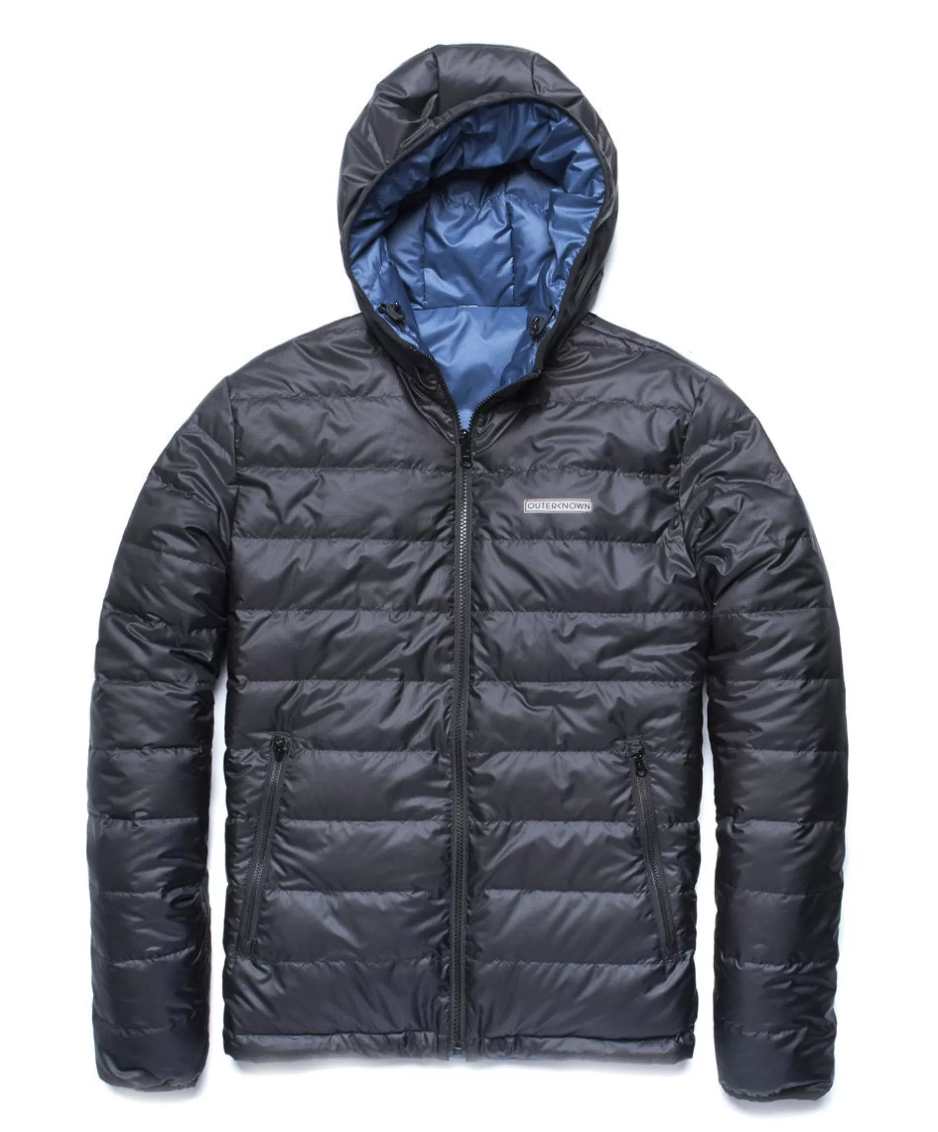 Outerknown Hooded Puffer Pitch Black Flash Sale