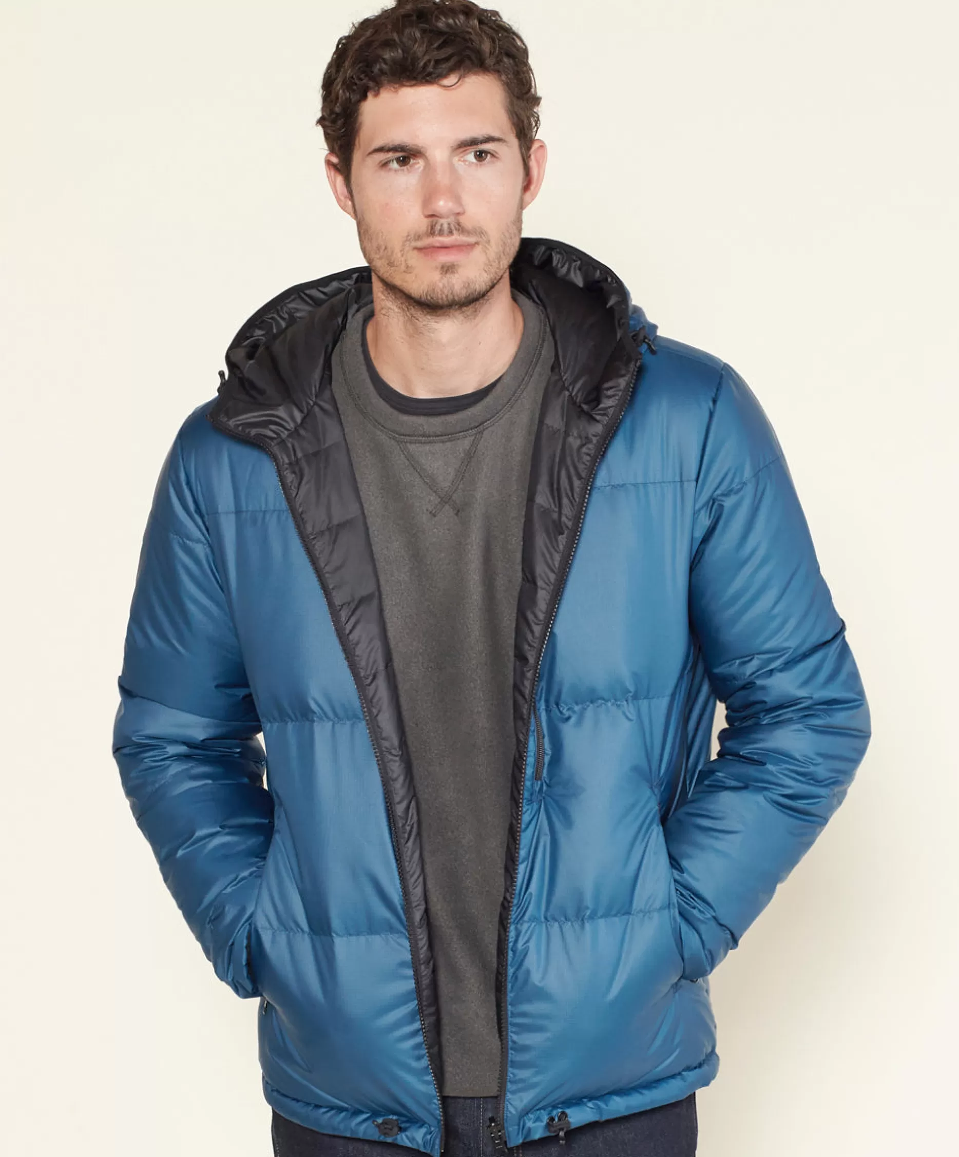 Outerknown Hooded Puffer Pitch Black Flash Sale