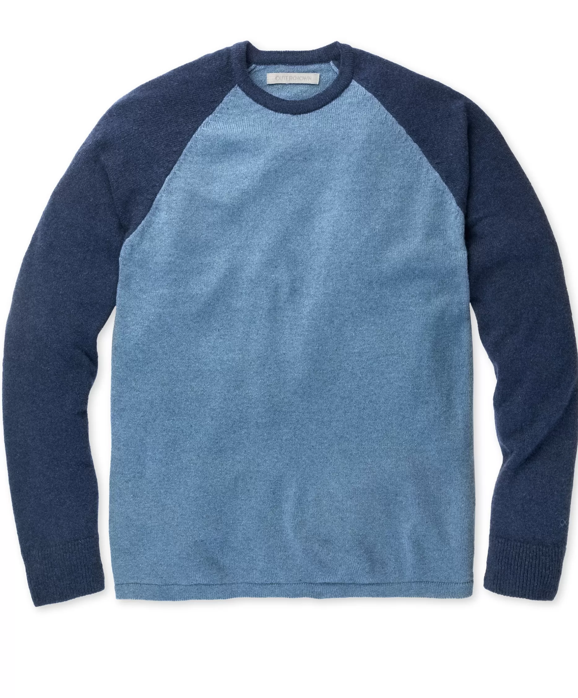 Outerknown Reimagine Cashmere Baseball Raglan Heather Indigo Best Sale