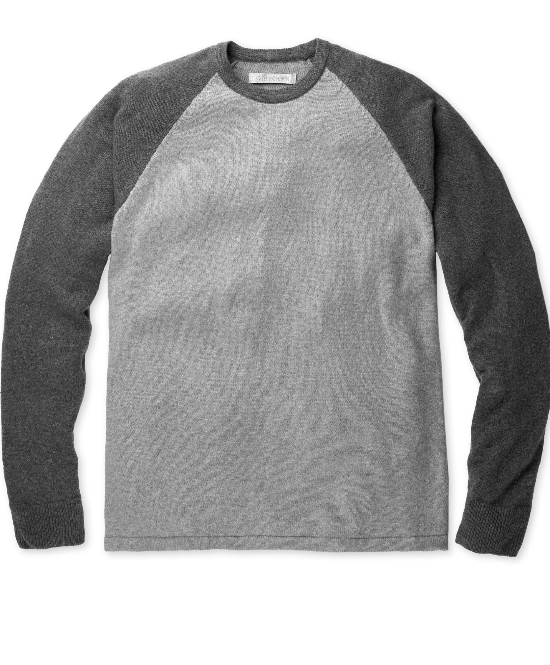 Outerknown Reimagine Cashmere Baseball Raglan Heather Grey Outlet