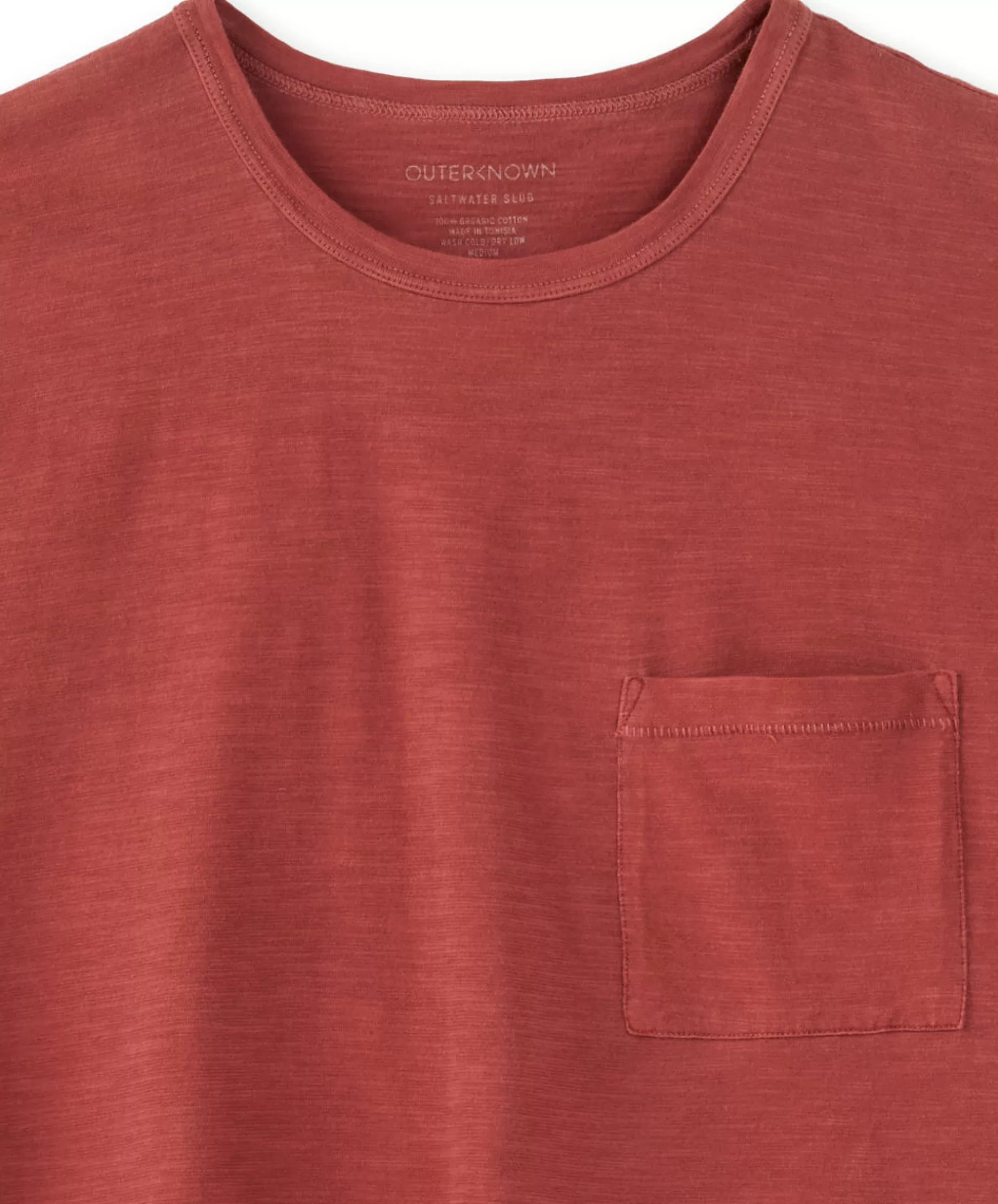 Outerknown Saltwater Slub Pocket Tee Paprika Discount