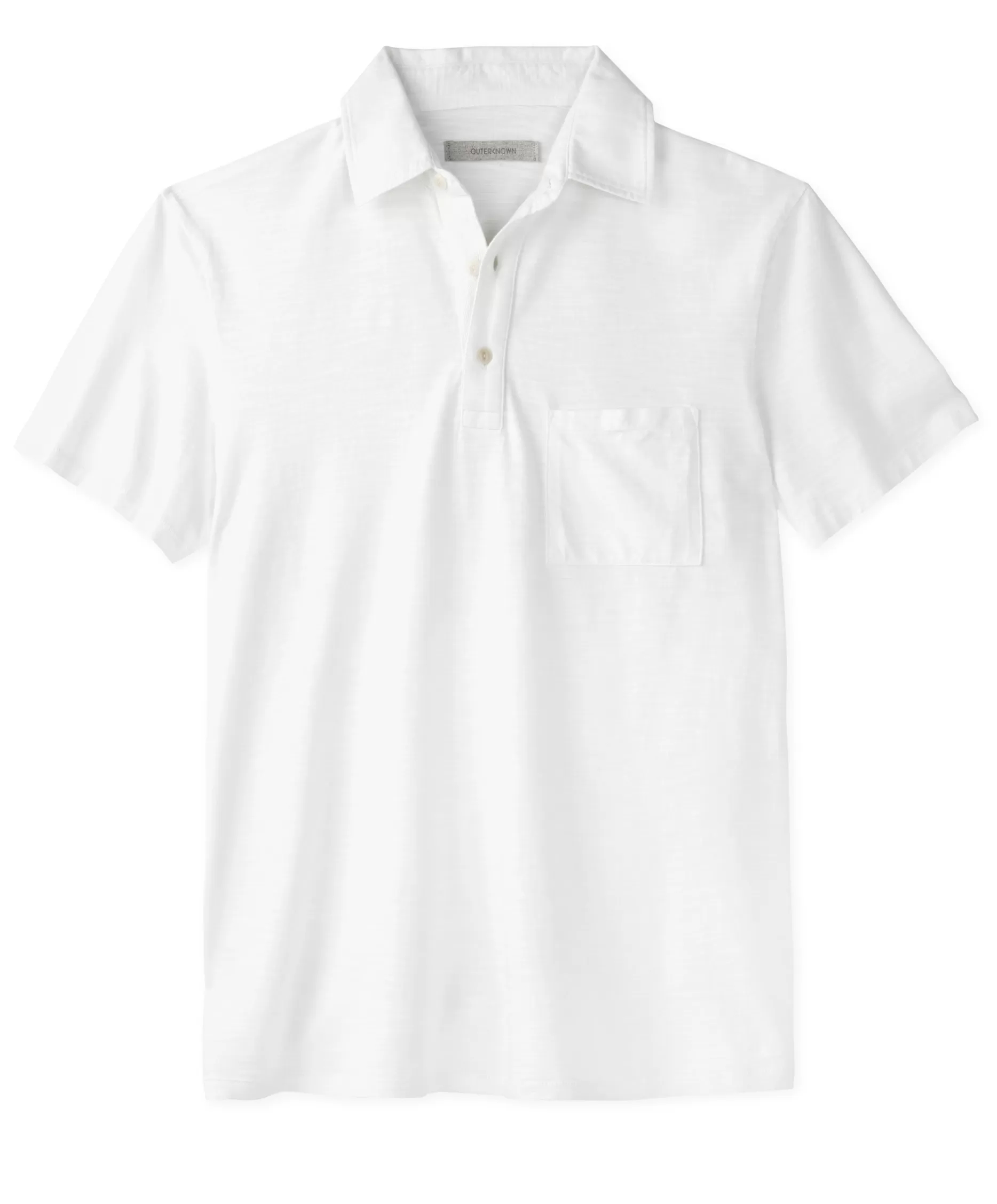 Outerknown Saltwater Slub Polo Bright White Shop