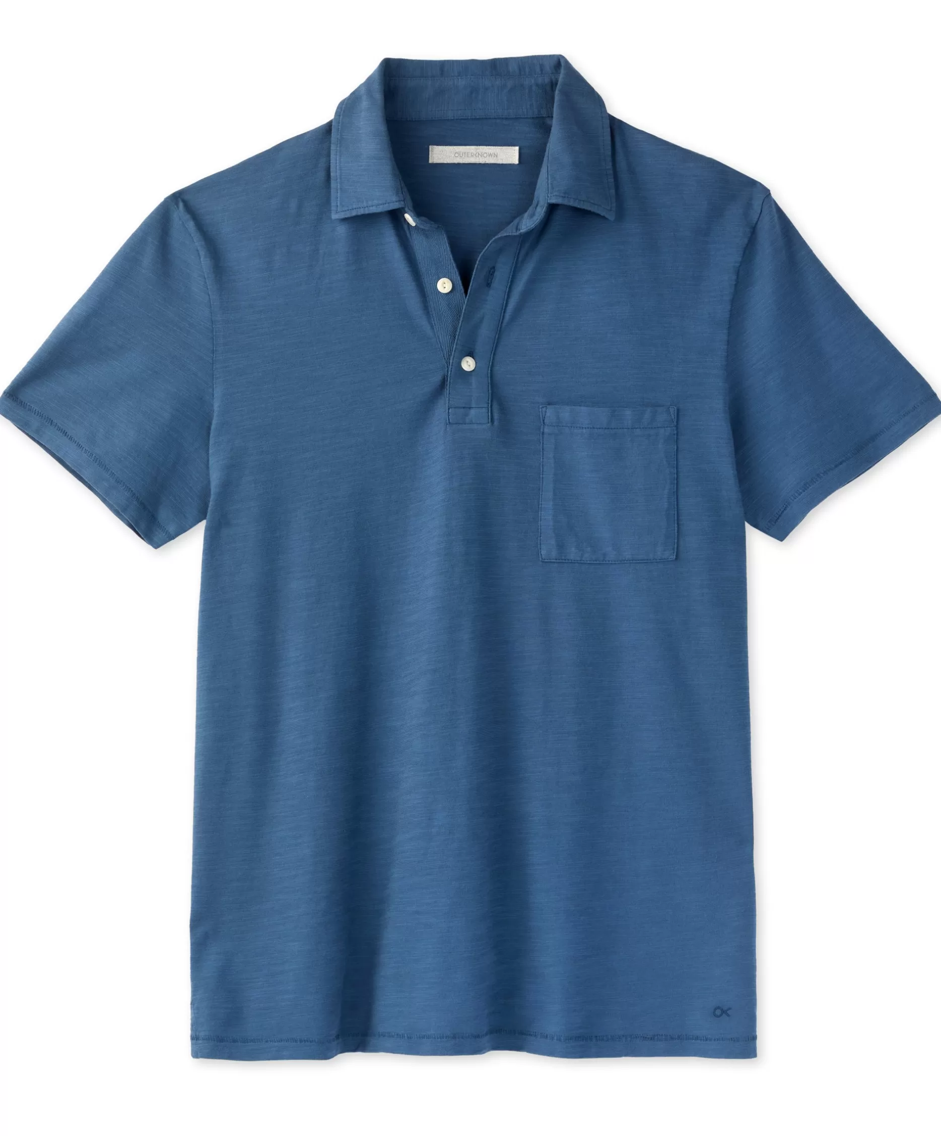 Outerknown Saltwater Slub Polo Midnight Blue Store