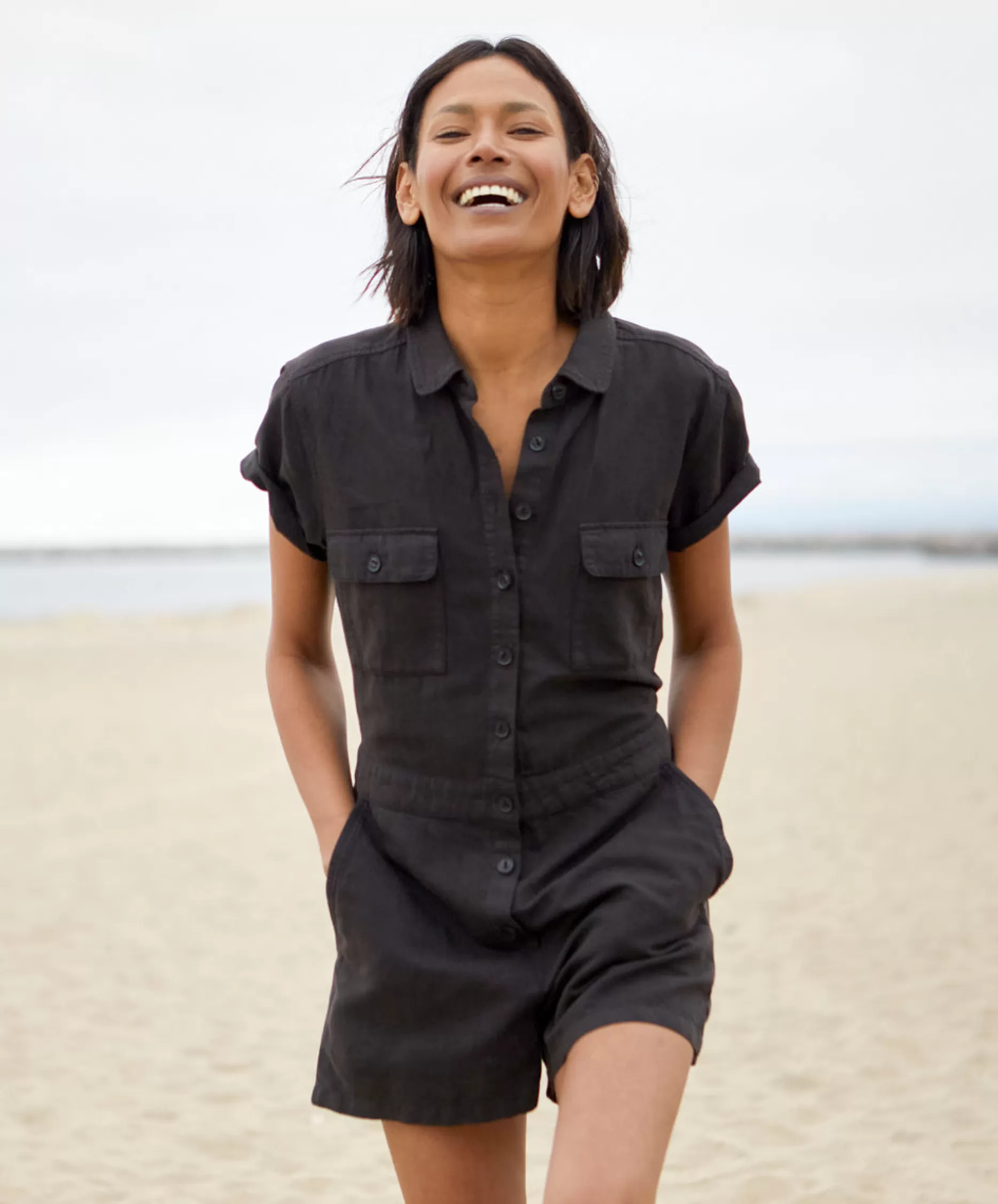 Outerknown S.E.A. Suit Shortall Pitch Black Sale