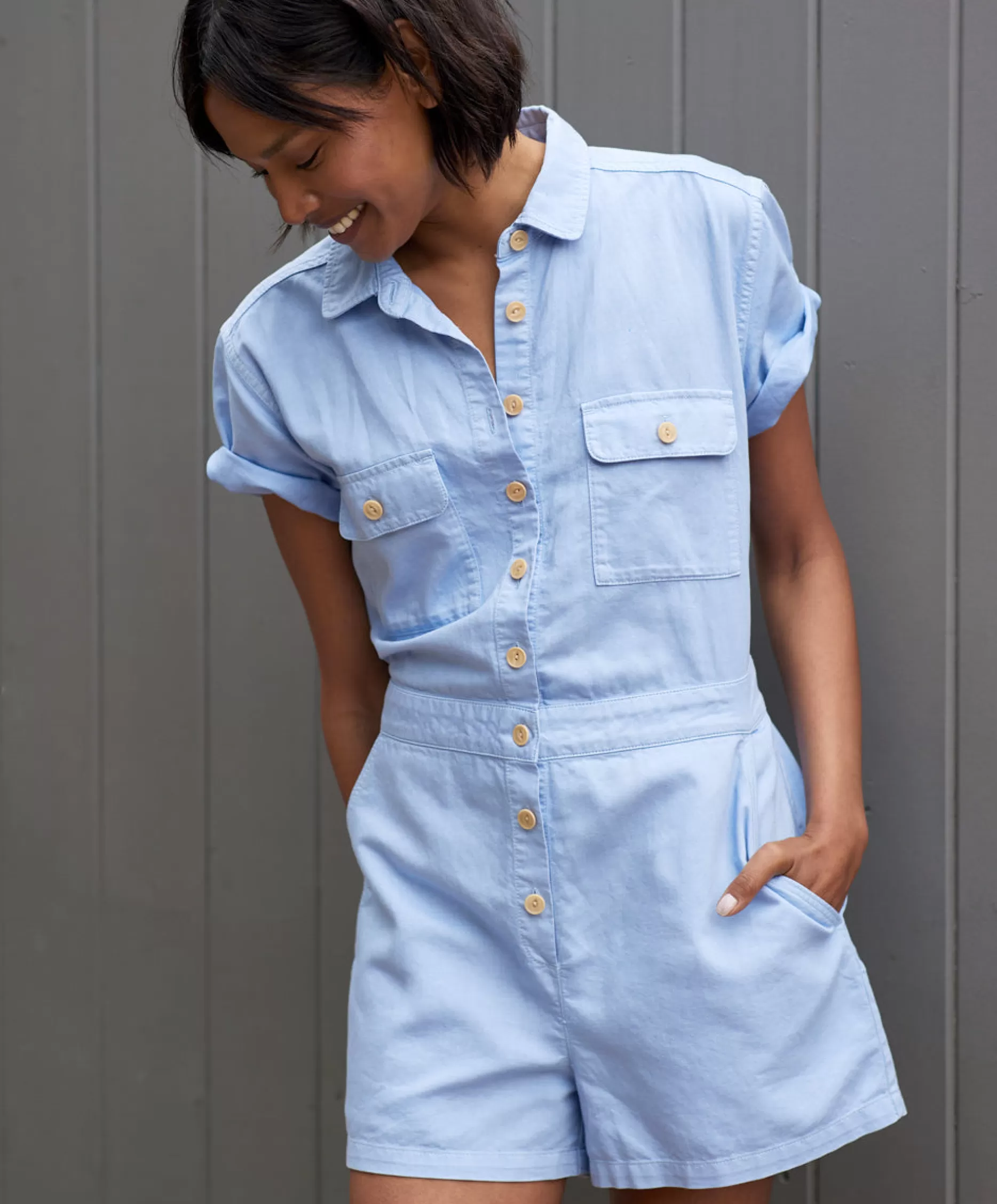 Outerknown S.E.A. Suit Shortall Azure Blue Sale