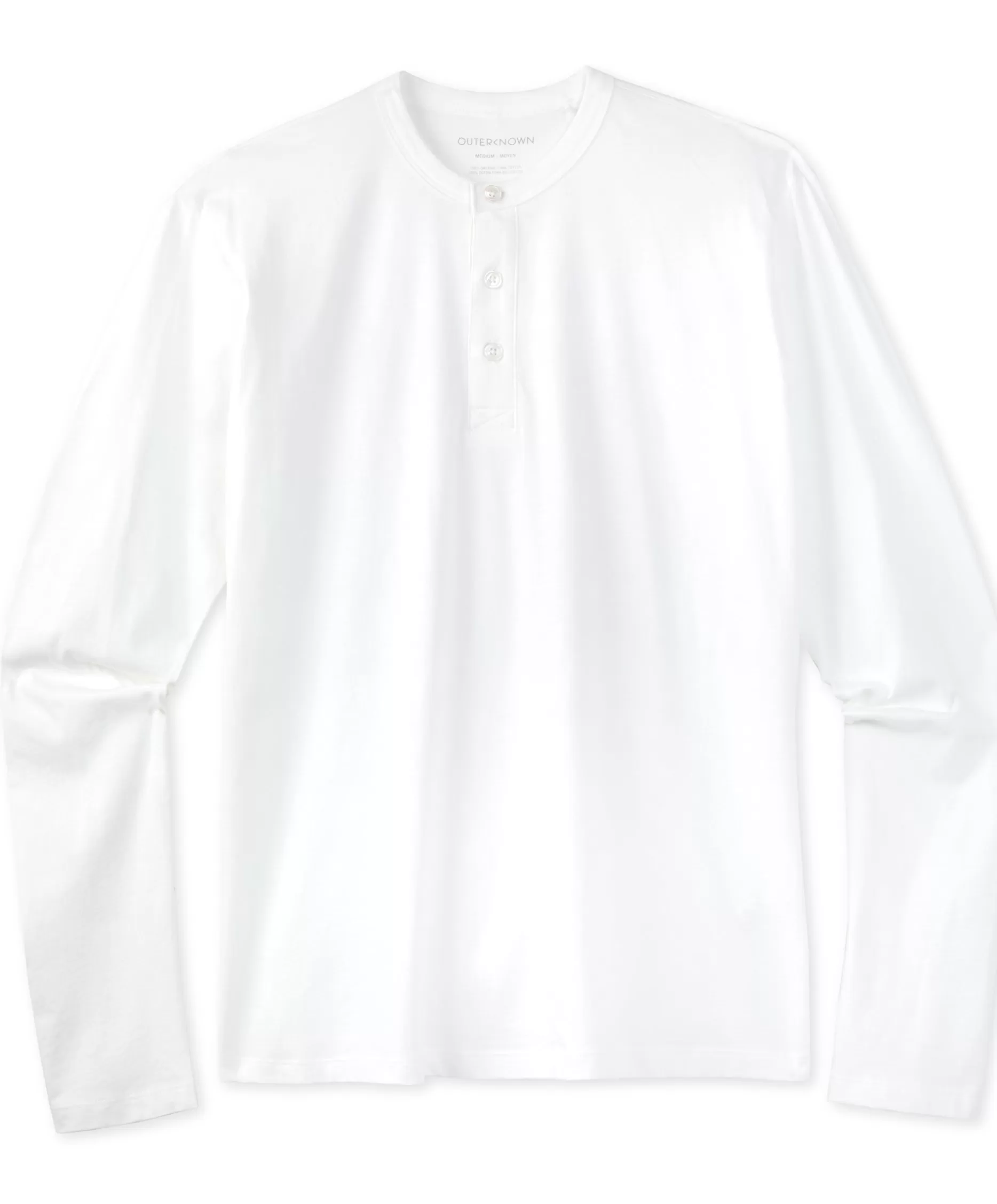 Outerknown Sojourn L/S Henley Bright White Outlet