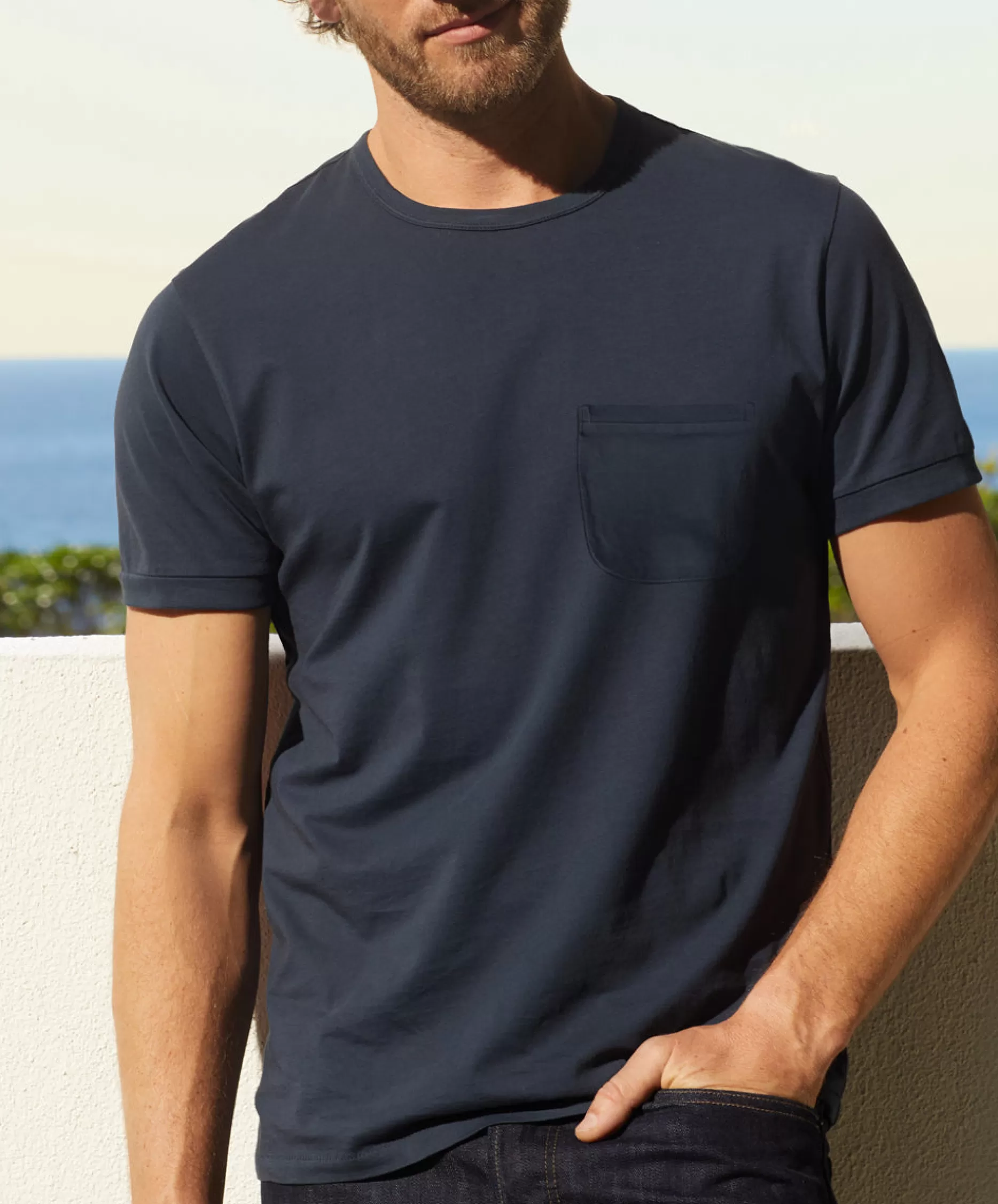 Outerknown Sojourn Pocket Tee Indigo Hot