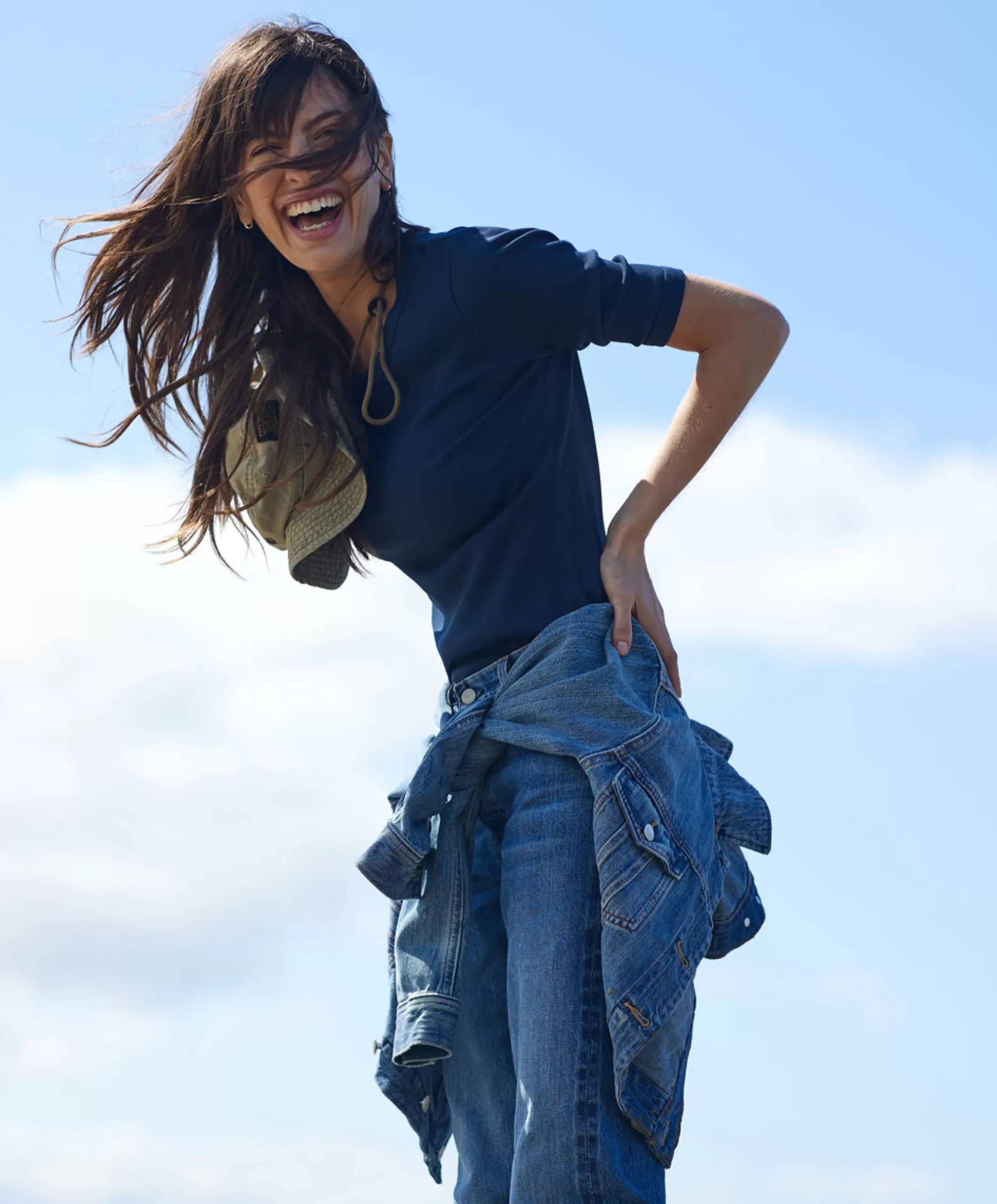 Outerknown Sojourn Ribbed Tee Indigo Hot