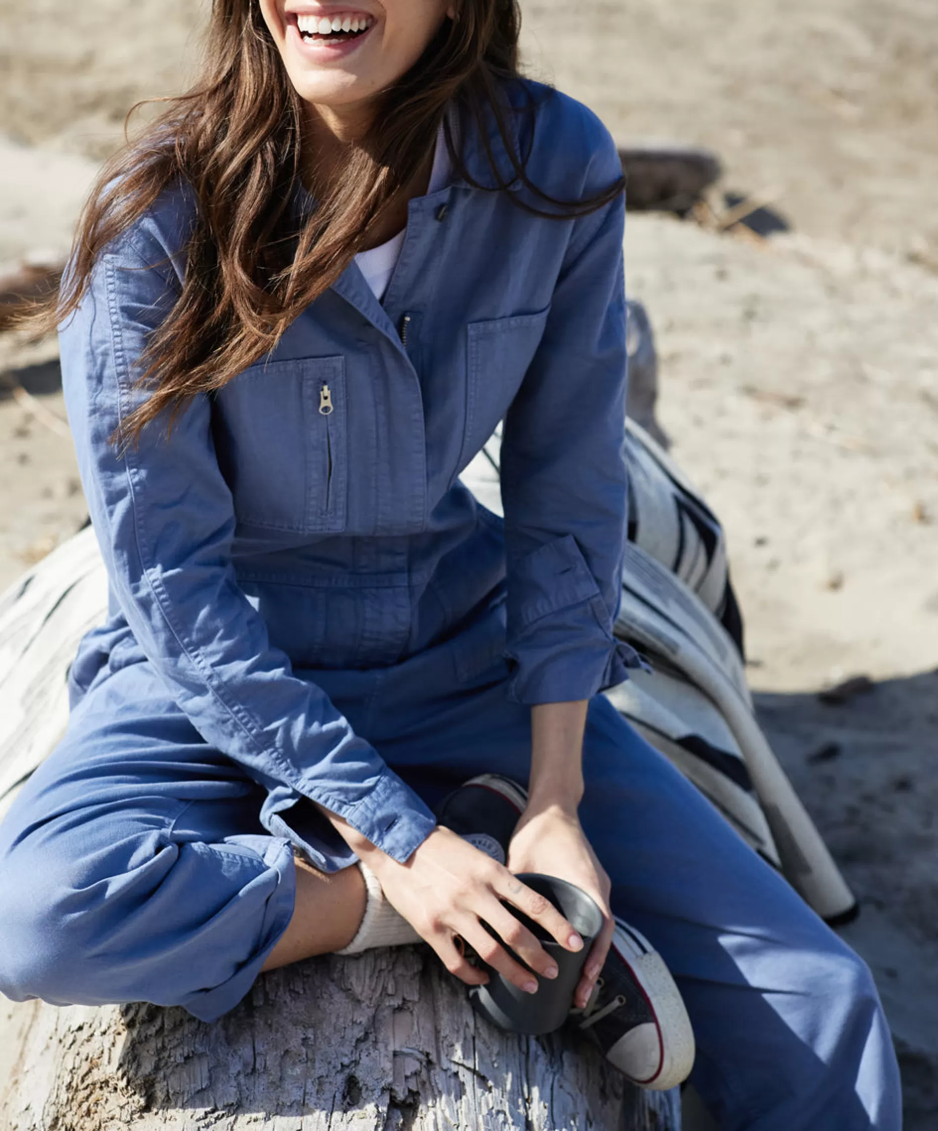 Outerknown Station Jumpsuit French Blue Best Sale