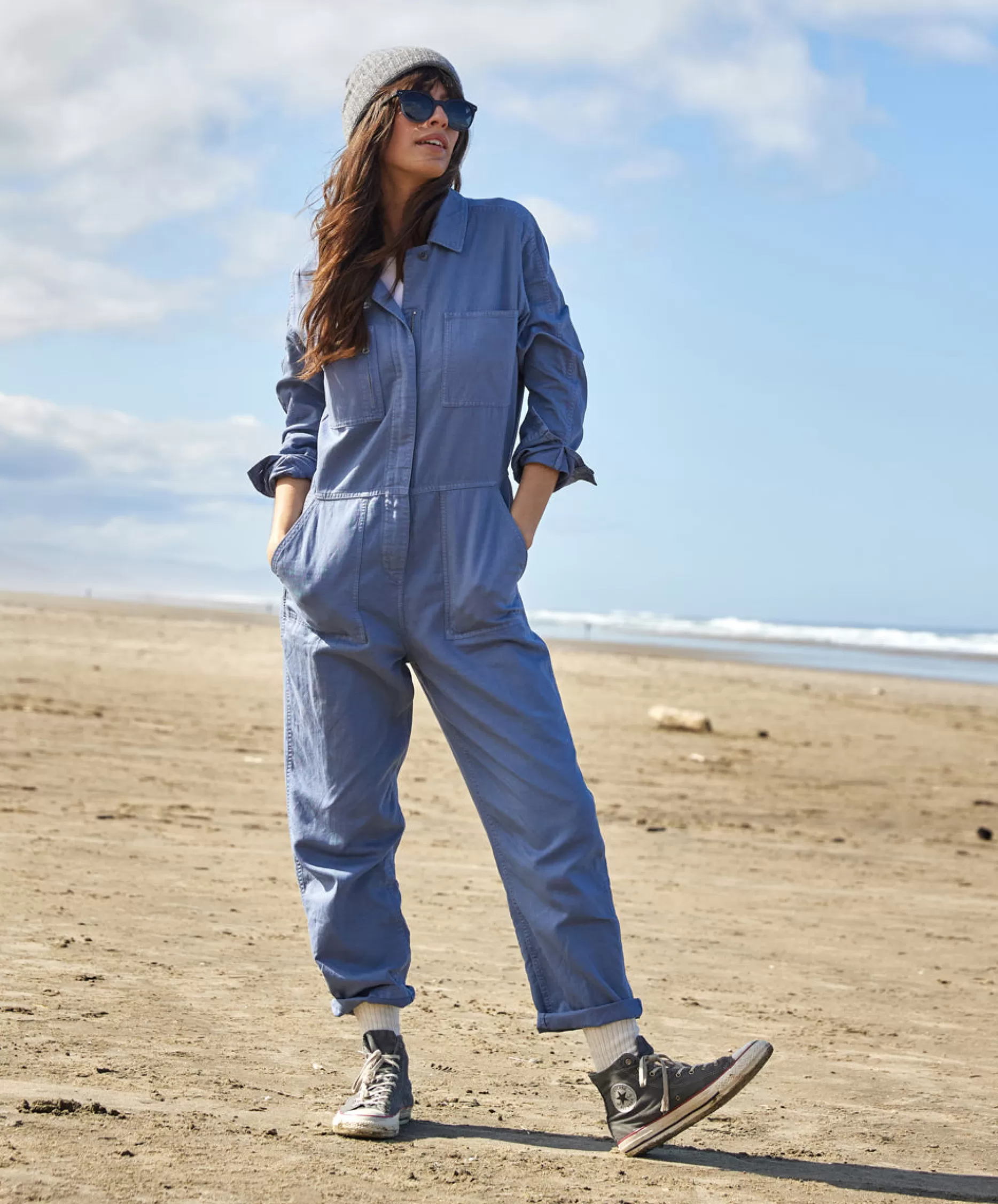 Outerknown Station Jumpsuit French Blue Best Sale