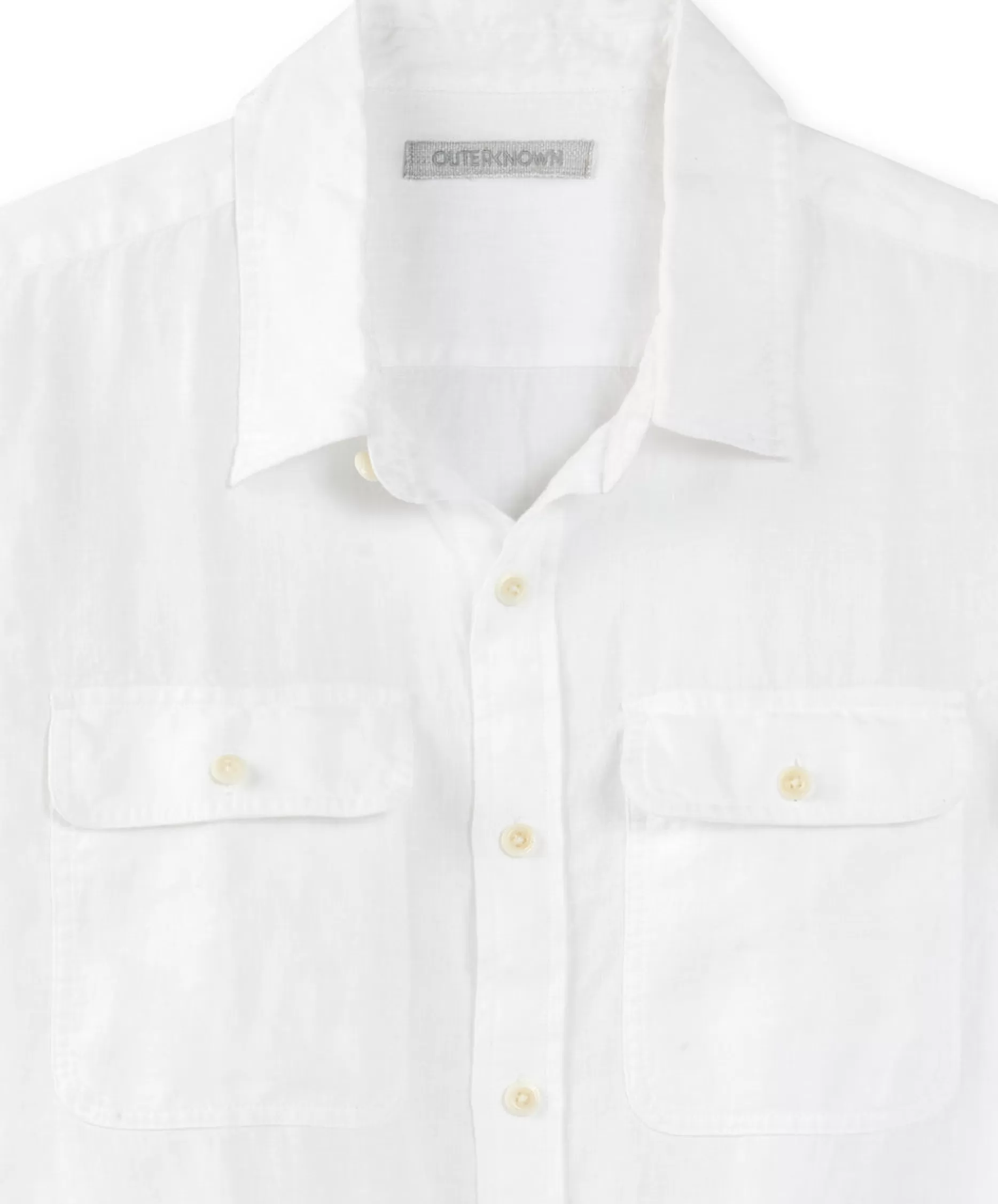 Outerknown Windward Linen Shirt Whitewater Discount