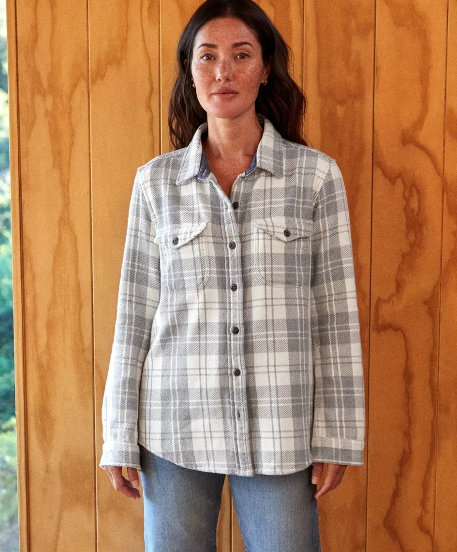 Outerknown Women's Blanket Shirt Half Light Little Boxes Store