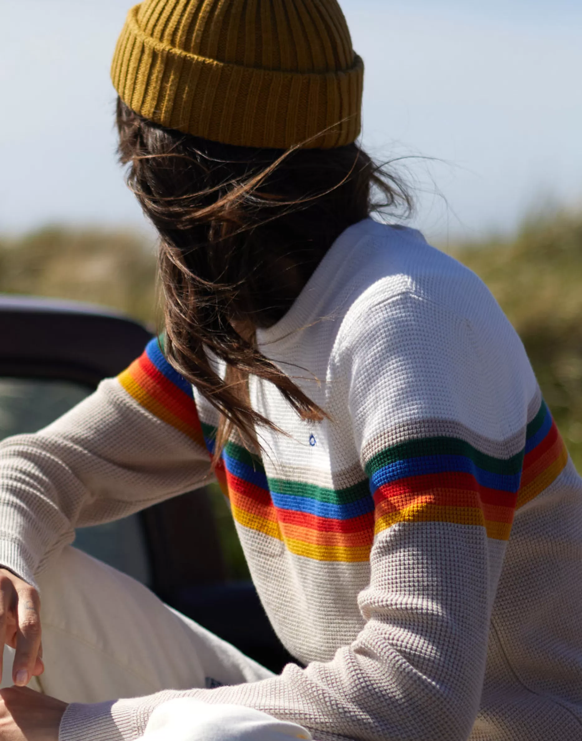 Outerknown Women's Nostalgic Sweater Ok Chroma Rainbow Discount